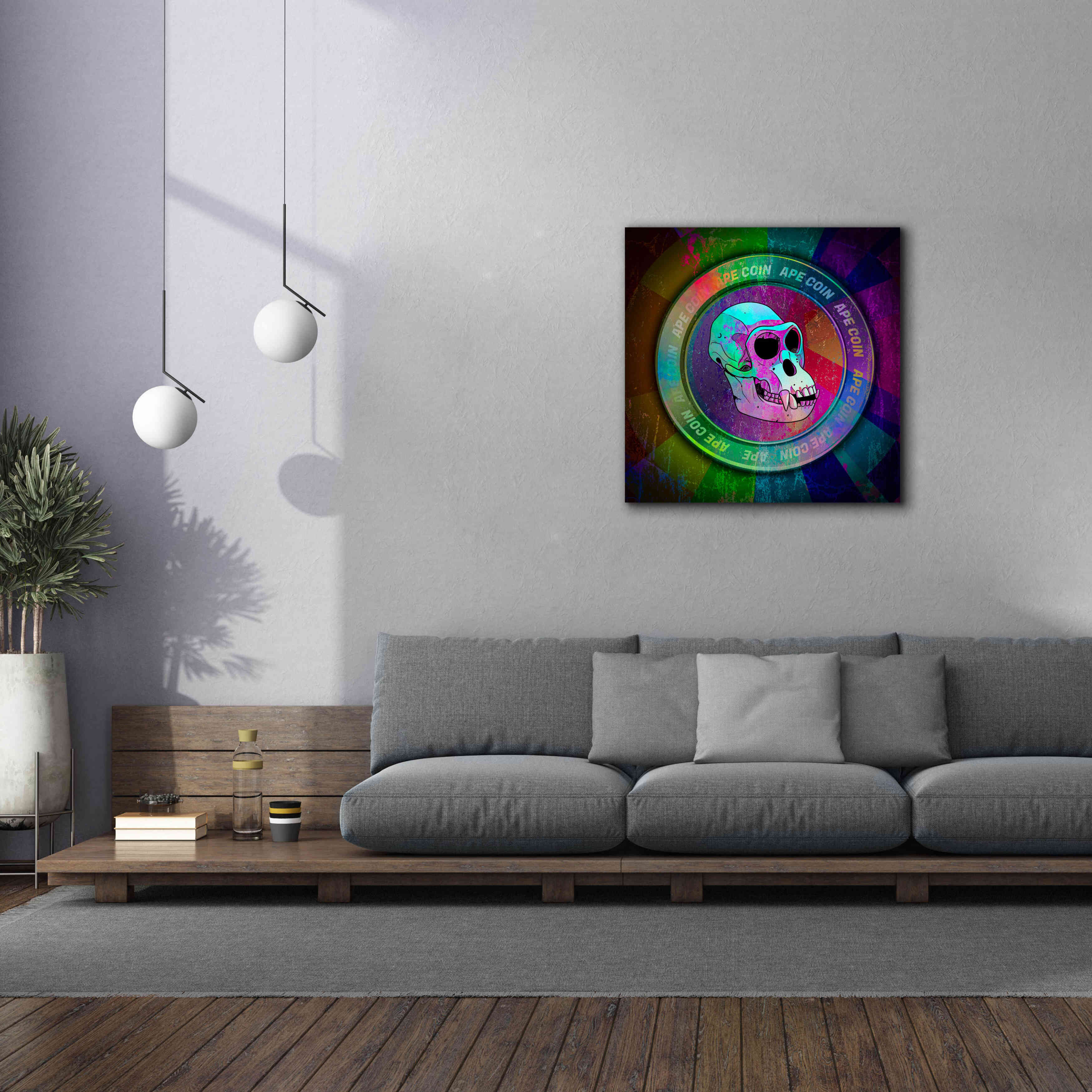 'Ape Crypto Coin' by Epic Portfolio, Canvas Wall Art,37 x 37