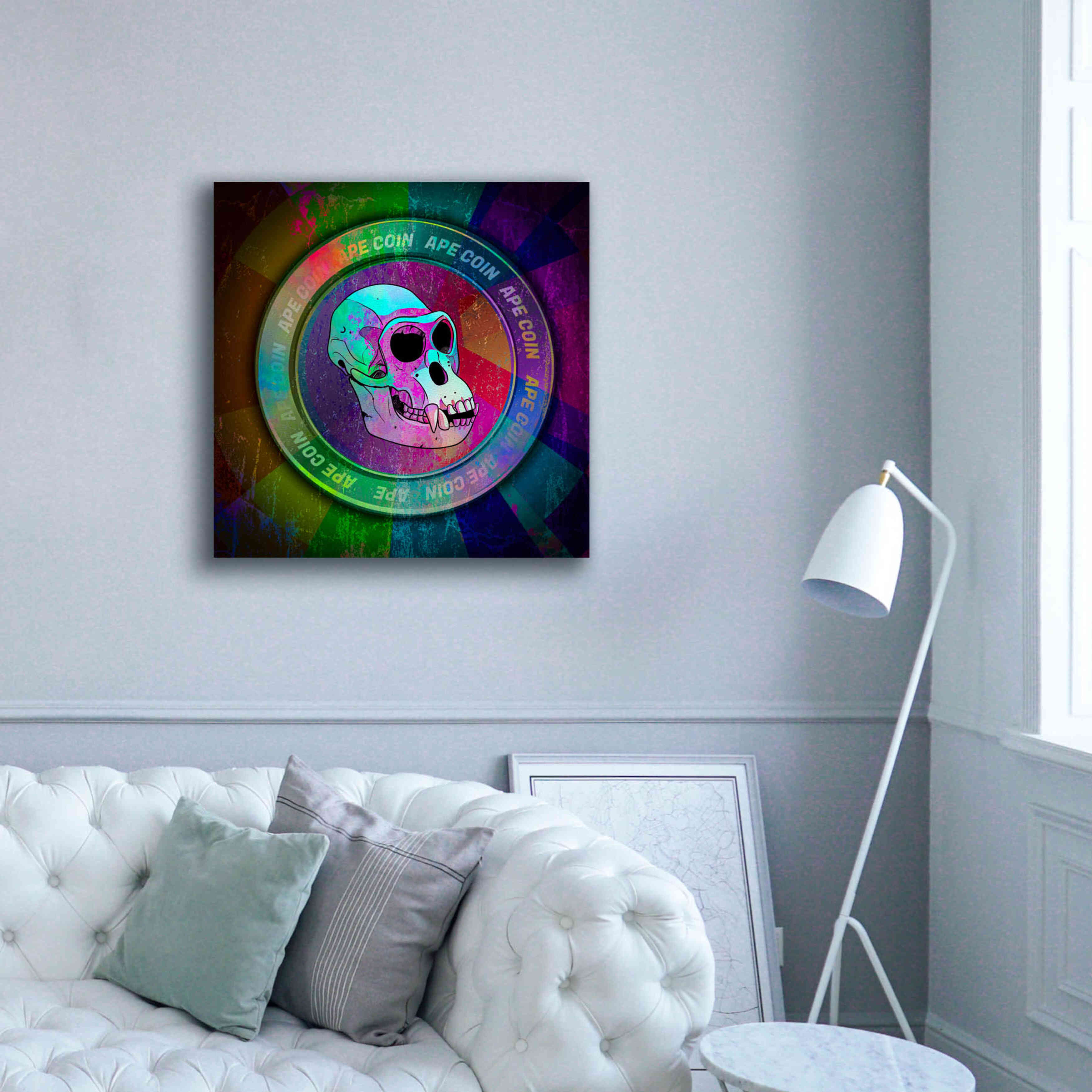 'Ape Crypto Coin' by Epic Portfolio, Canvas Wall Art,37 x 37