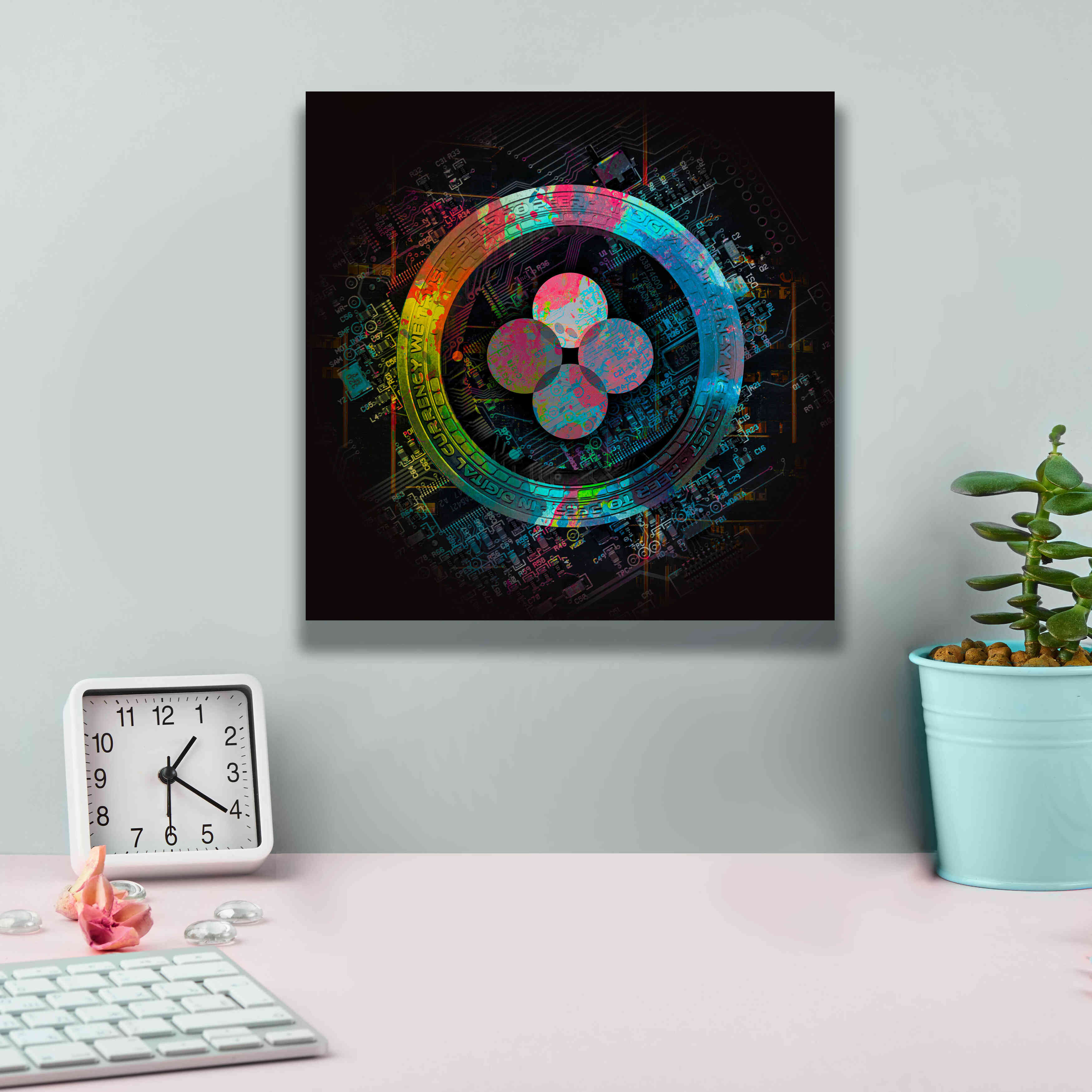 'OKB Crypto Giga Coin' by Epic Portfolio, Canvas Wall Art,12 x 12
