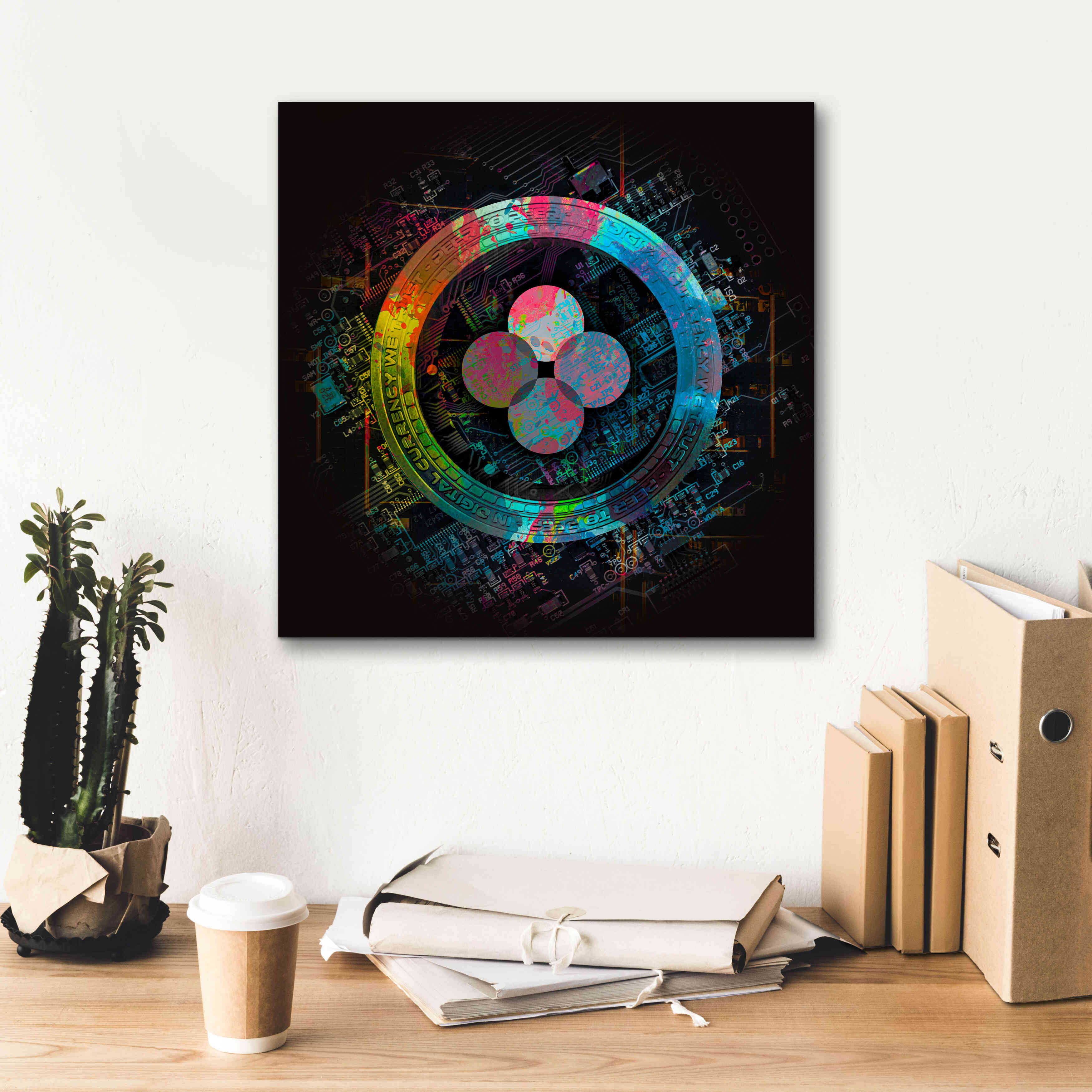 'OKB Crypto Giga Coin' by Epic Portfolio, Canvas Wall Art,18 x 18