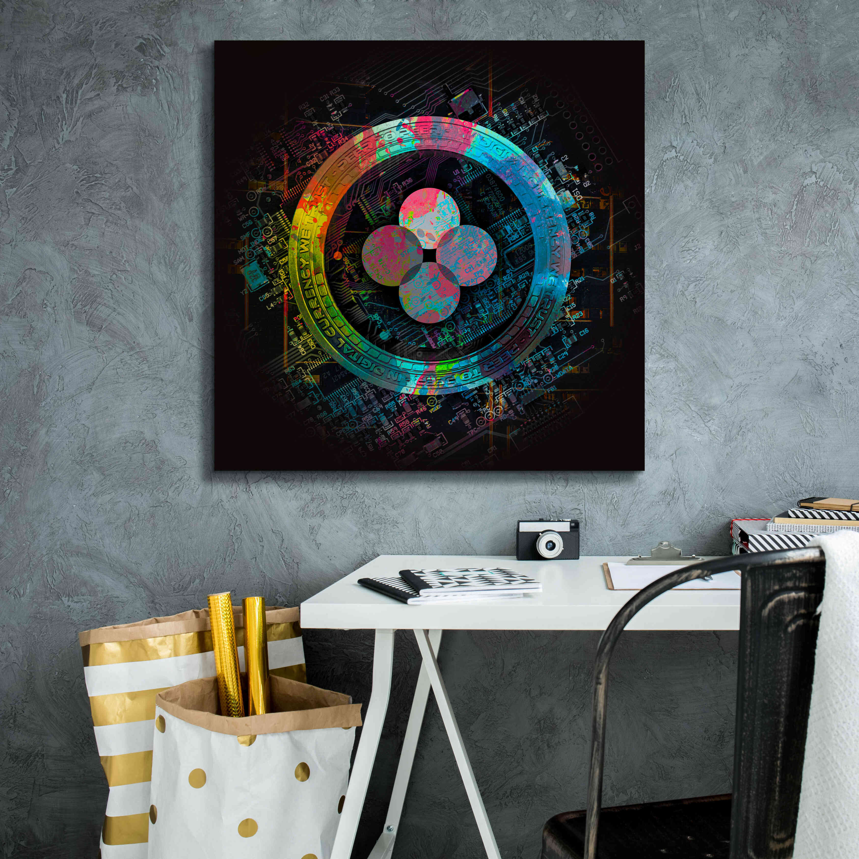 'OKB Crypto Giga Coin' by Epic Portfolio, Canvas Wall Art,26 x 26