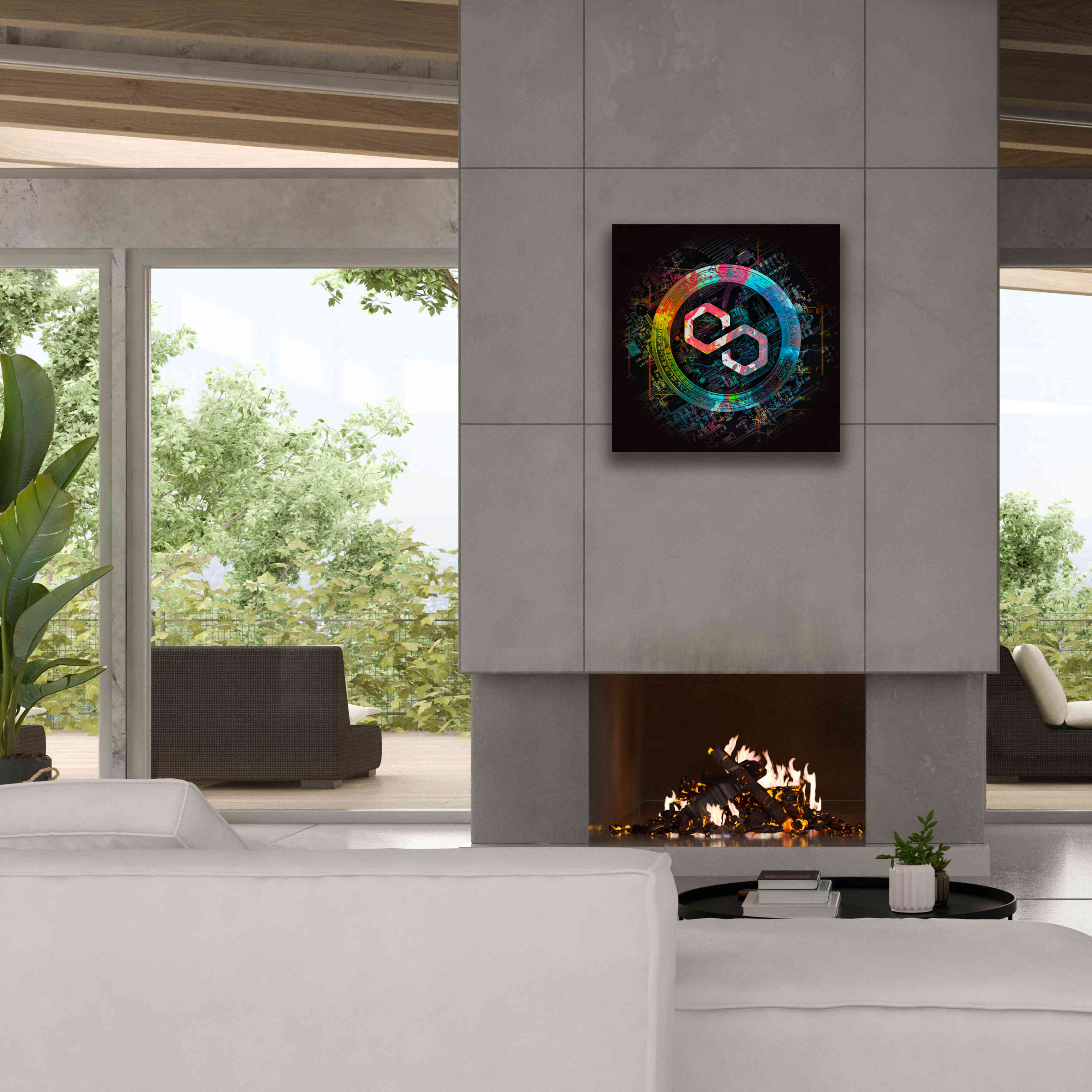 'Polygon Crypto Giga Coin' by Epic Portfolio, Canvas Wall Art,26 x 26