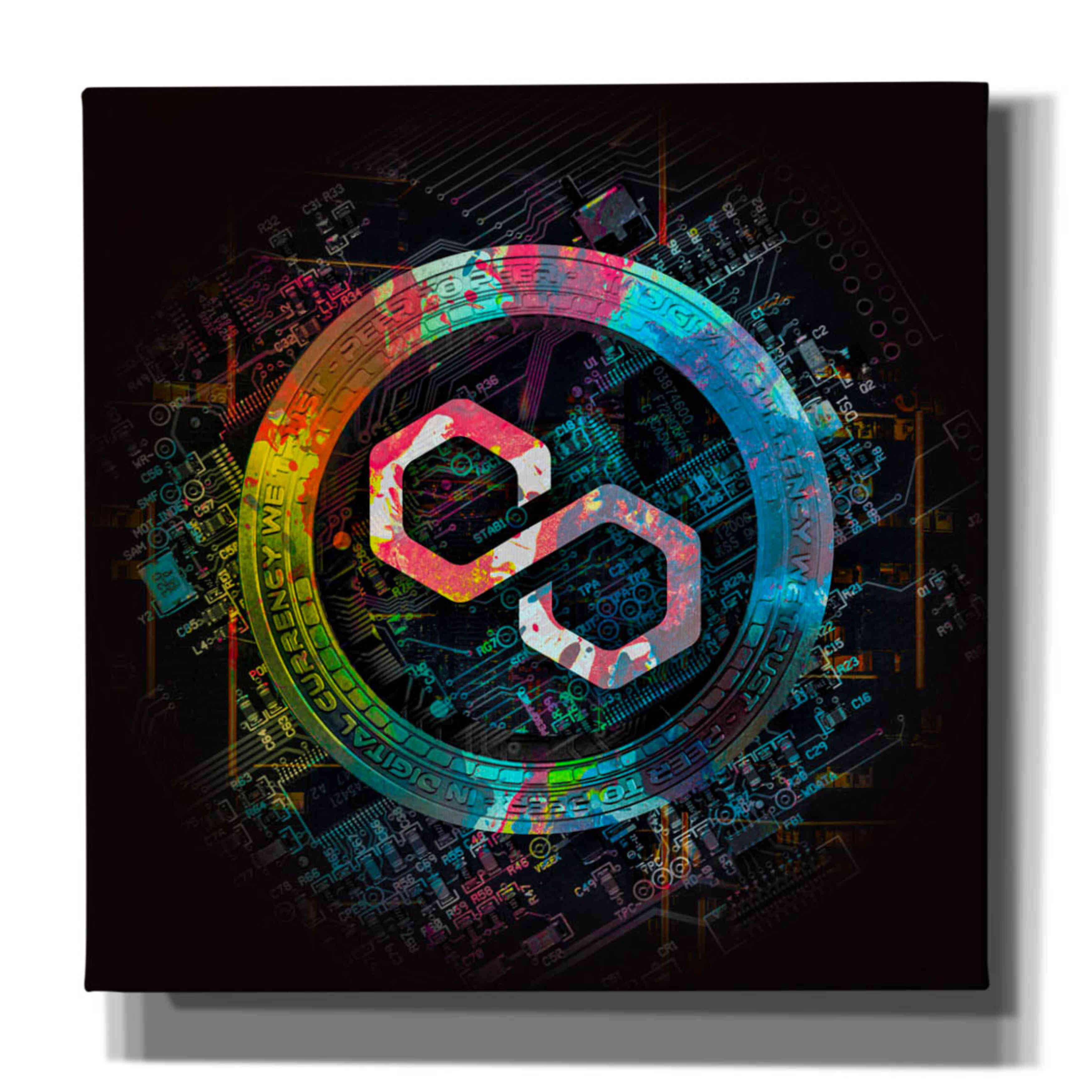 'Polygon Crypto Giga Coin' by Epic Portfolio, Canvas Wall Art
