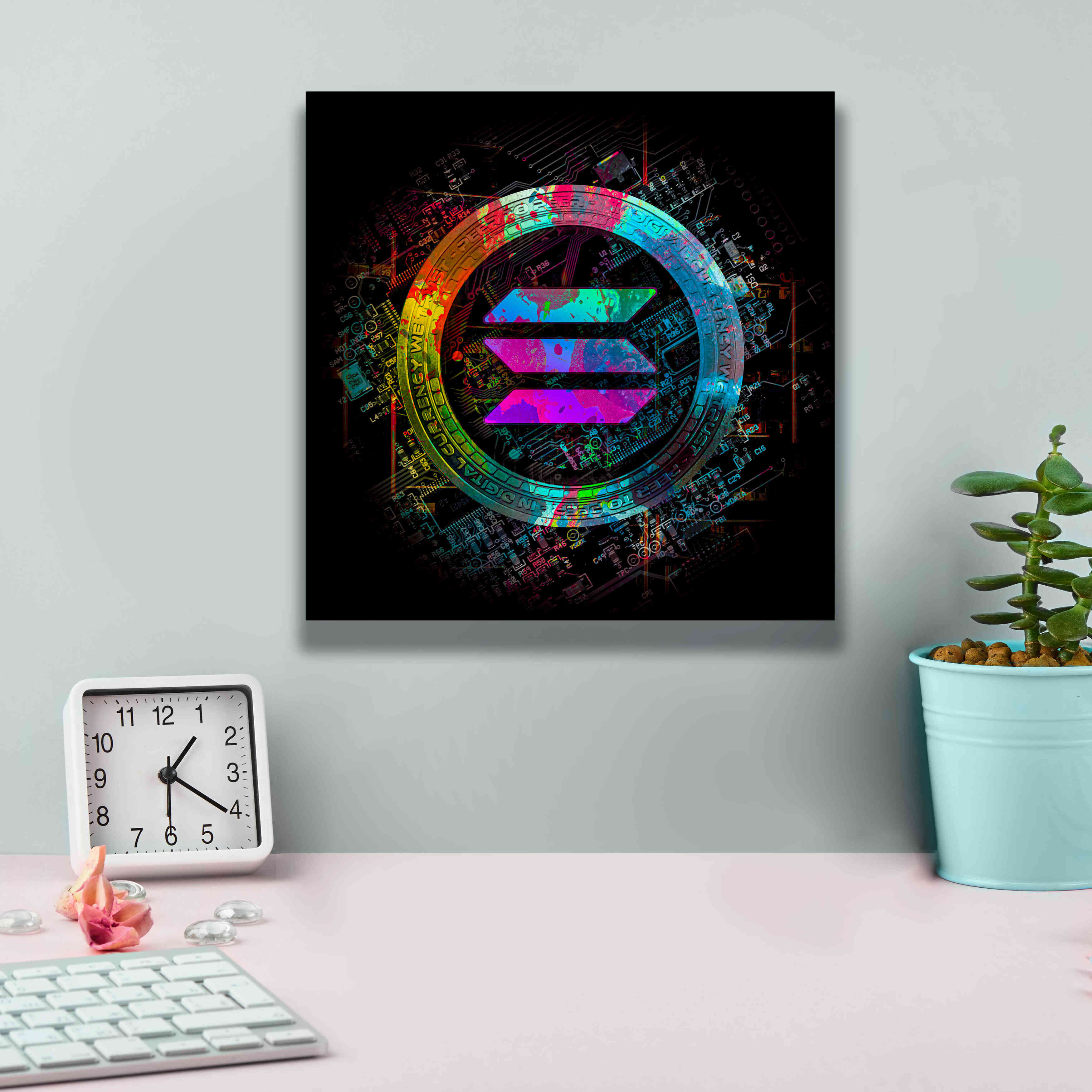 'Solana Crypto Giga Coin' by Epic Portfolio, Canvas Wall Art,12 x 12