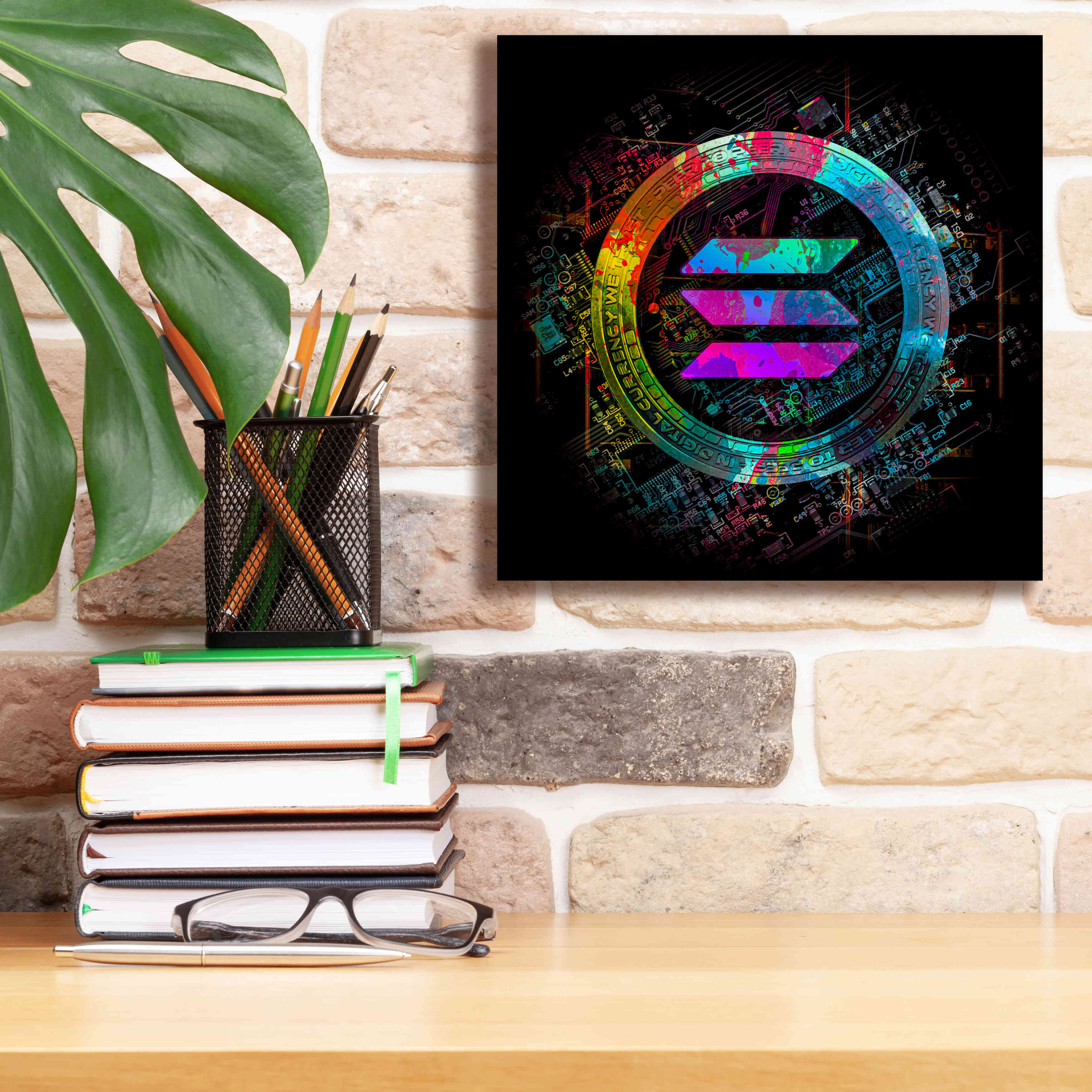 'Solana Crypto Giga Coin' by Epic Portfolio, Canvas Wall Art,12 x 12
