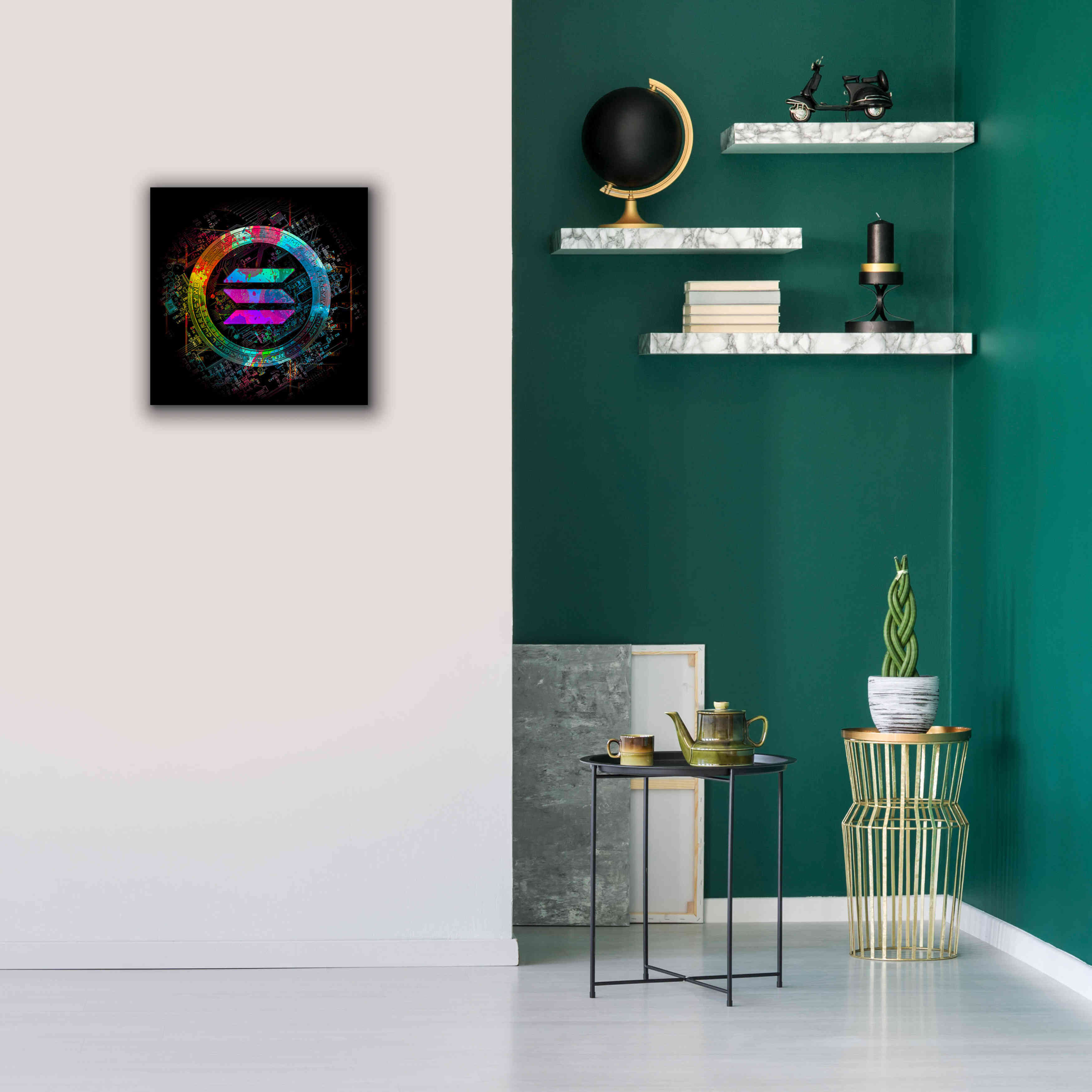 'Solana Crypto Giga Coin' by Epic Portfolio, Canvas Wall Art,18 x 18