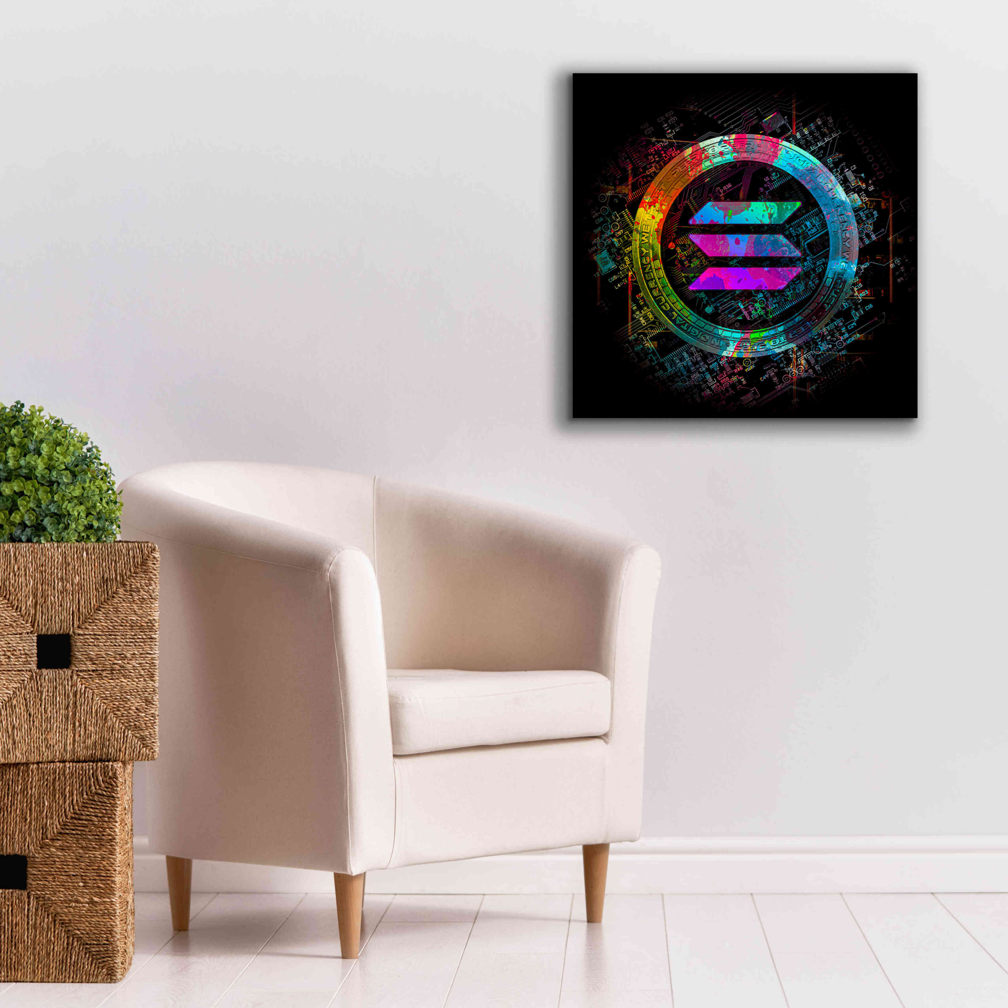 'Solana Crypto Giga Coin' by Epic Portfolio, Canvas Wall Art,26 x 26