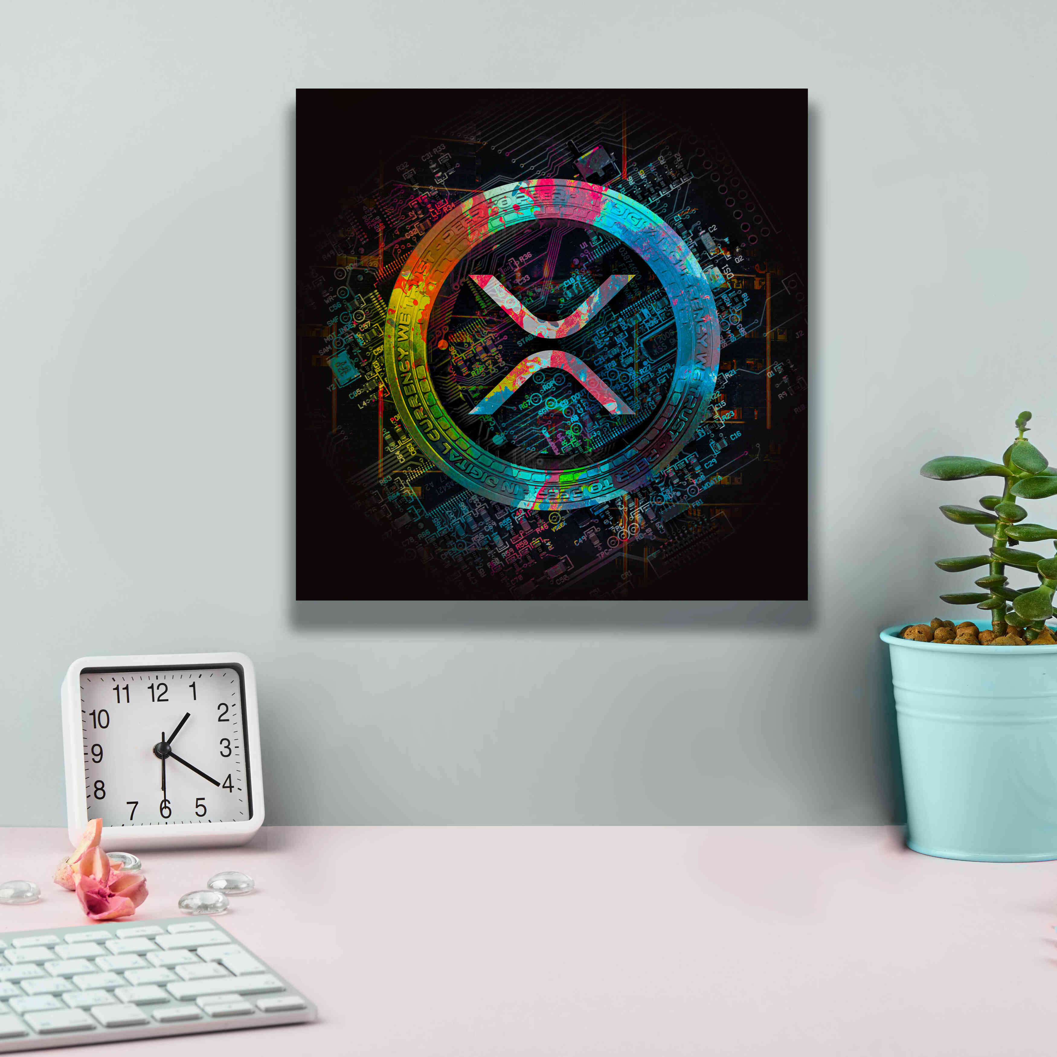 'XRP Crypto Giga Coin' by Epic Portfolio, Canvas Wall Art,12 x 12