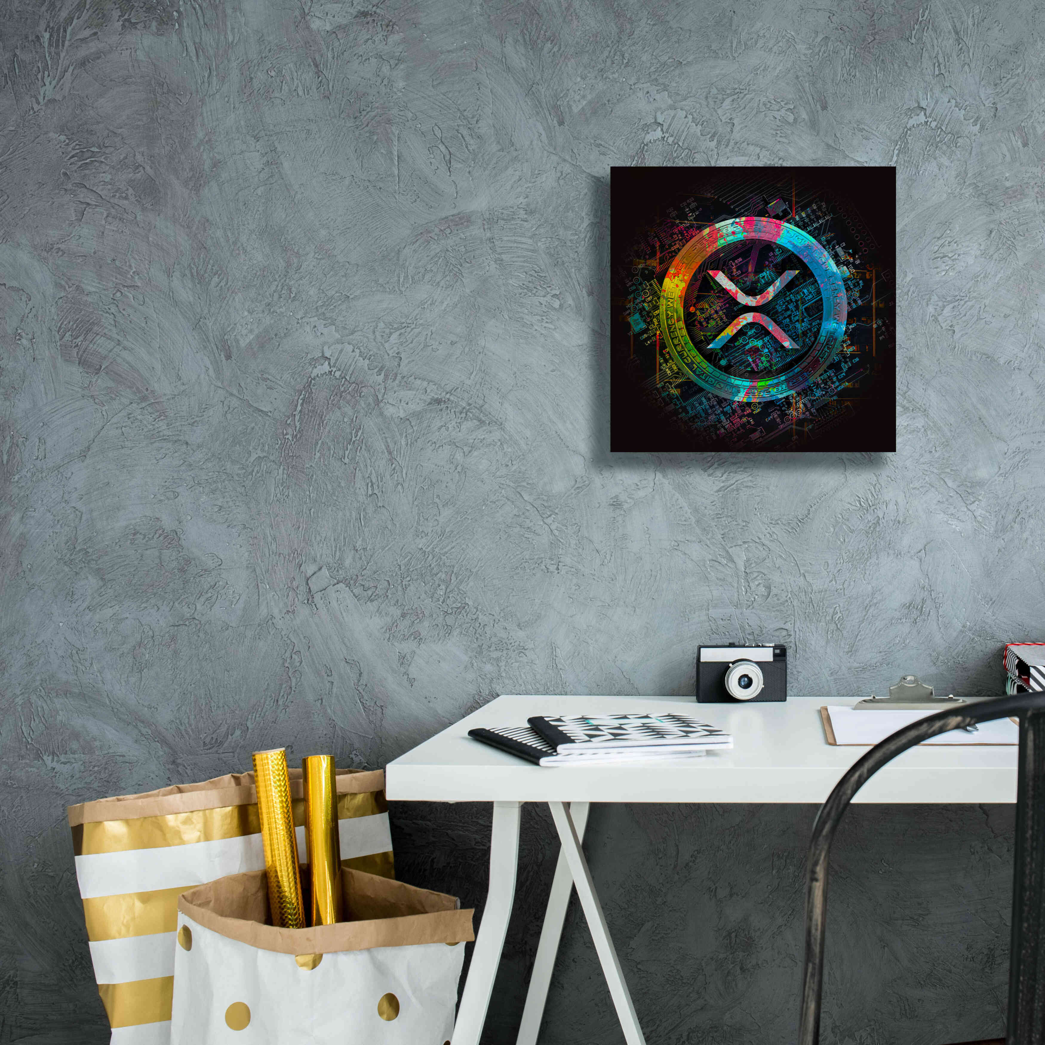 'XRP Crypto Giga Coin' by Epic Portfolio, Canvas Wall Art,12 x 12