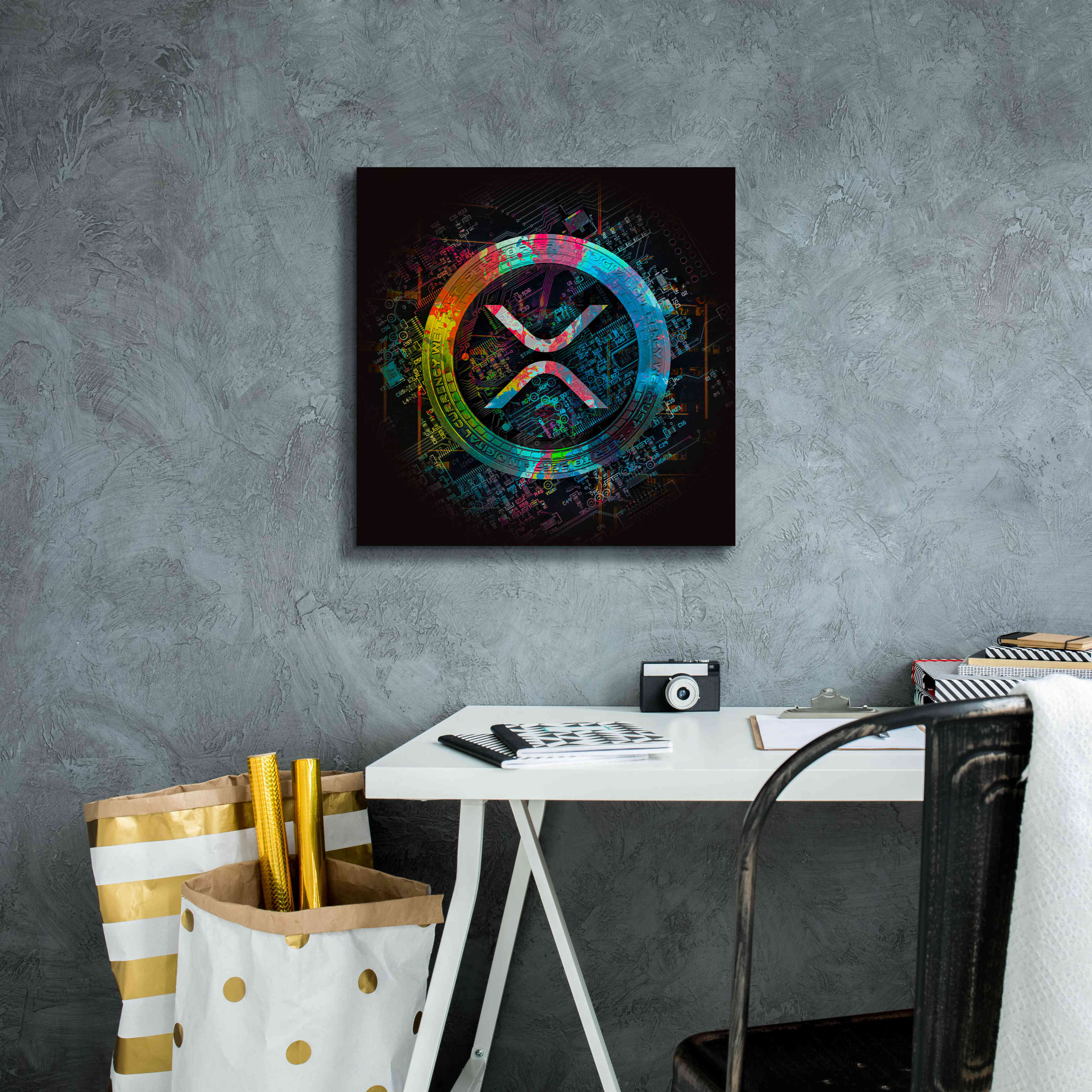 'XRP Crypto Giga Coin' by Epic Portfolio, Canvas Wall Art,18 x 18