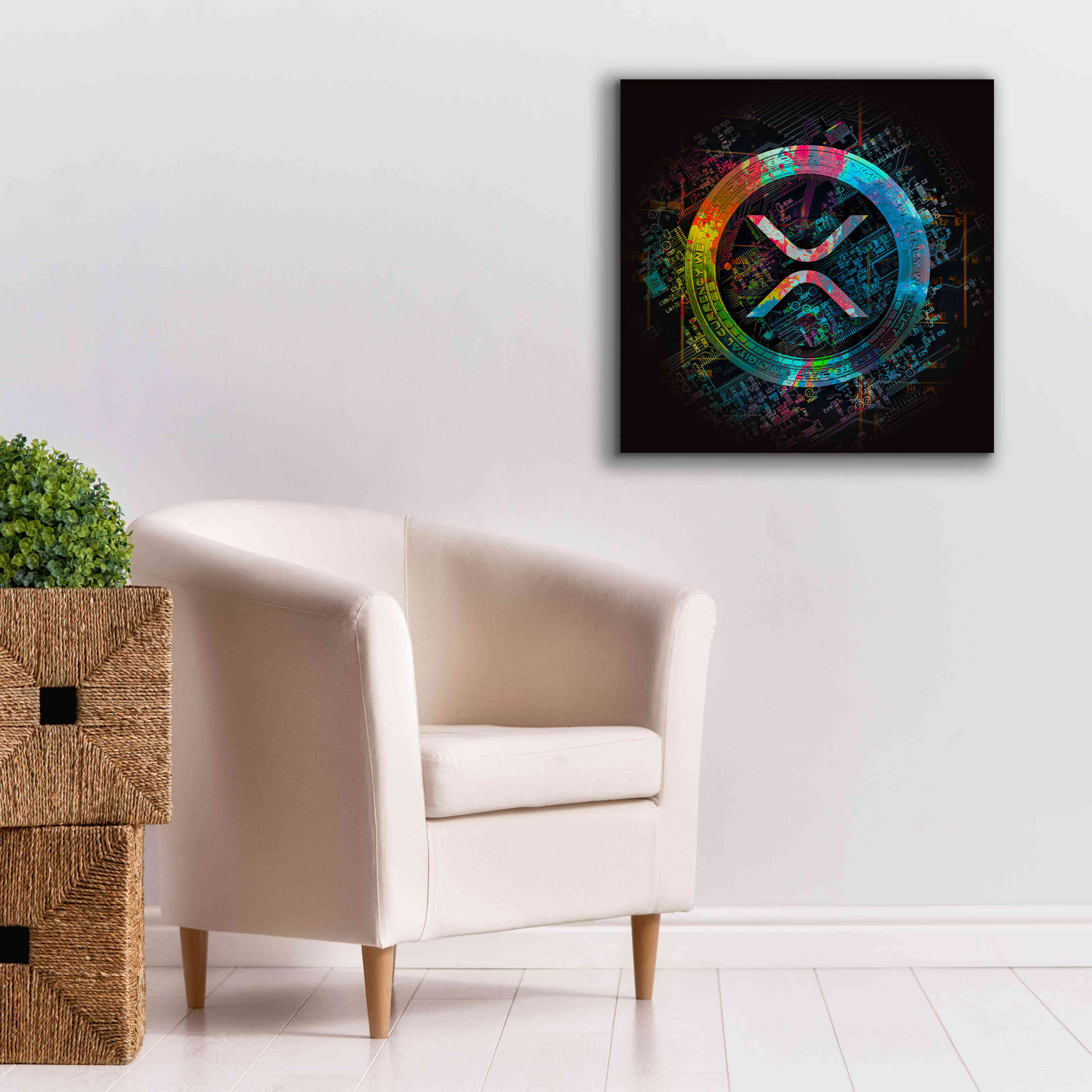 'XRP Crypto Giga Coin' by Epic Portfolio, Canvas Wall Art,26 x 26