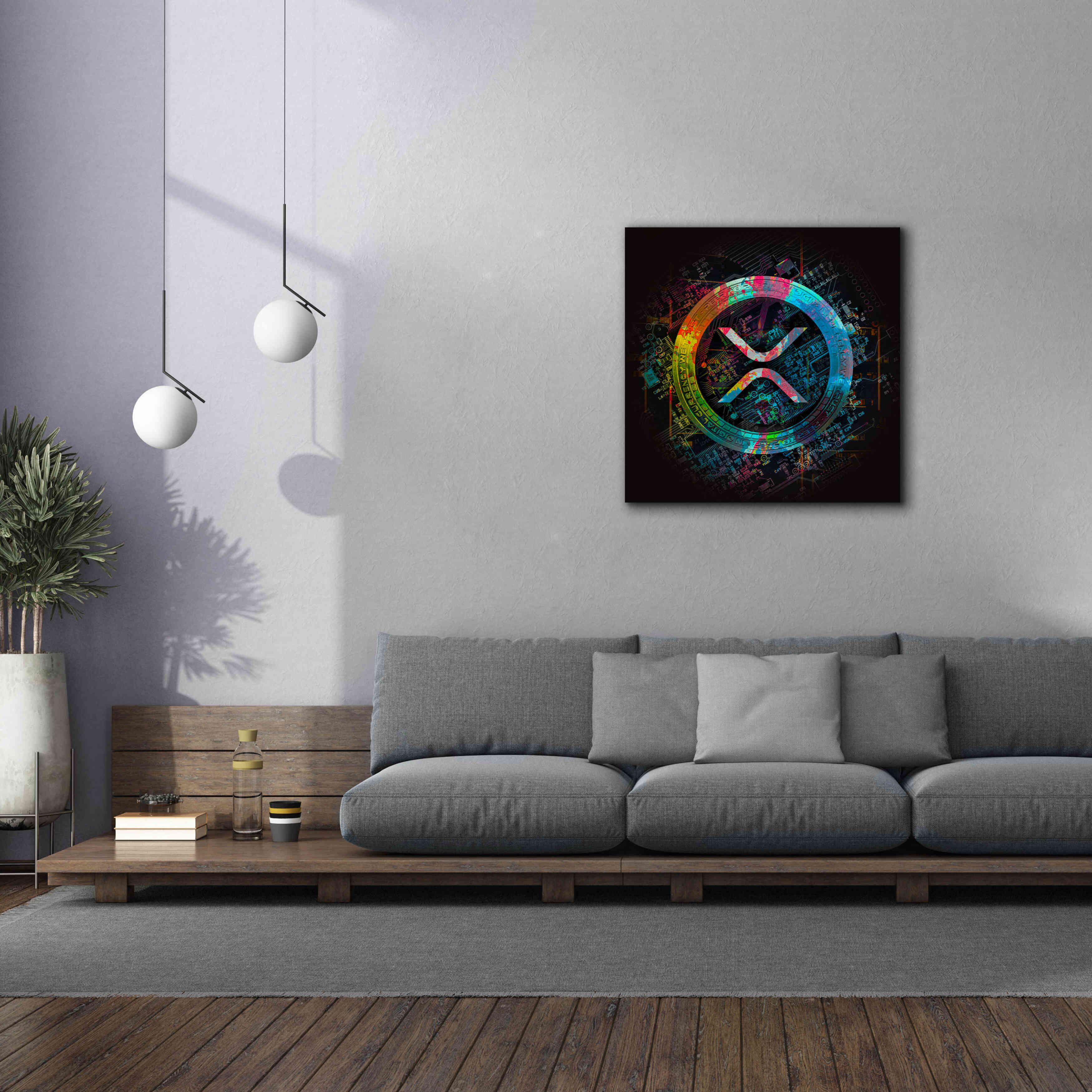 'XRP Crypto Giga Coin' by Epic Portfolio, Canvas Wall Art,37 x 37