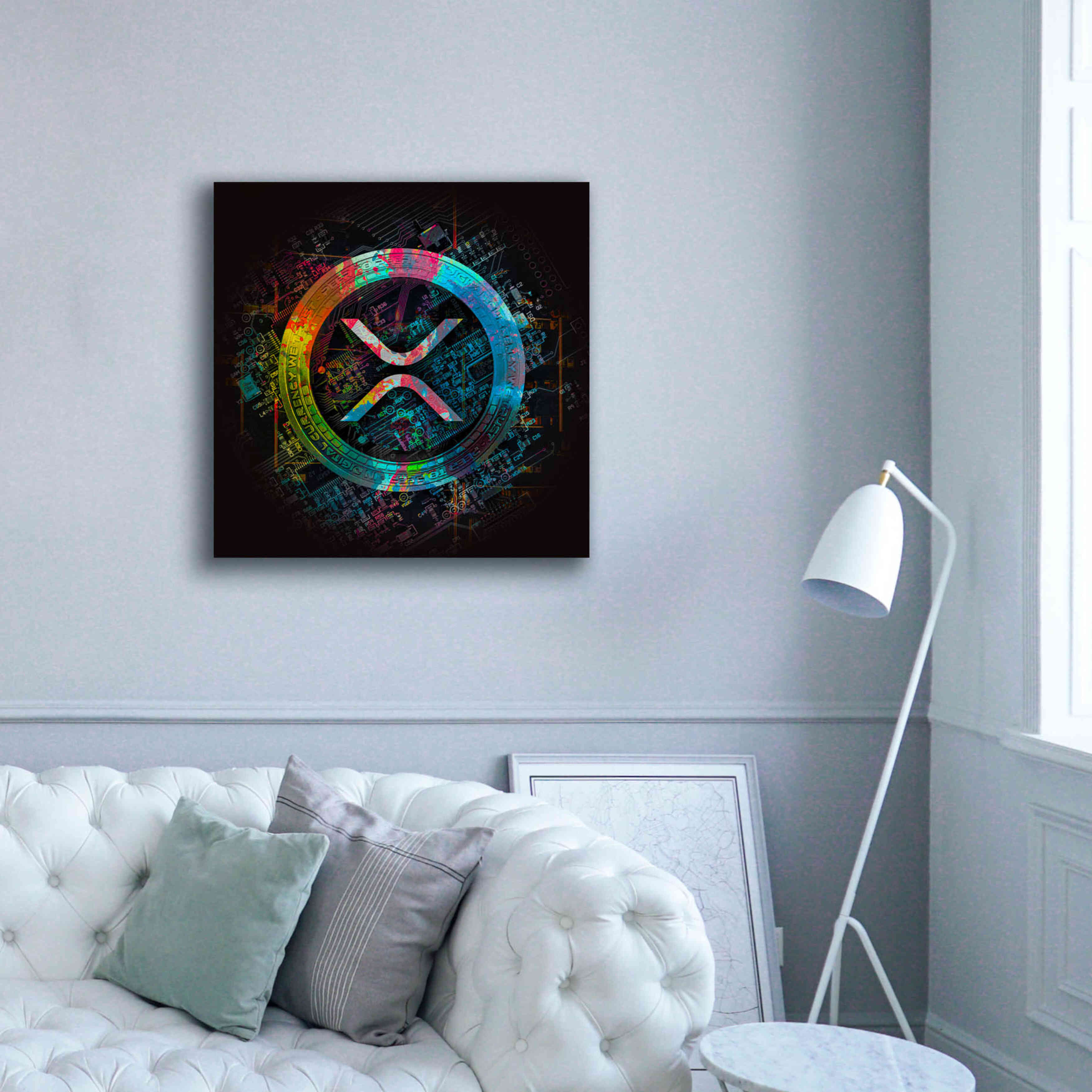 'XRP Crypto Giga Coin' by Epic Portfolio, Canvas Wall Art,37 x 37