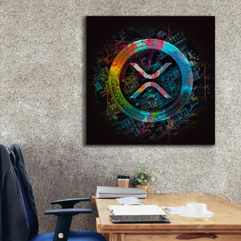Image of 'XRP Crypto Giga Coin' by Epic Portfolio, Canvas Wall Art,37 x 37