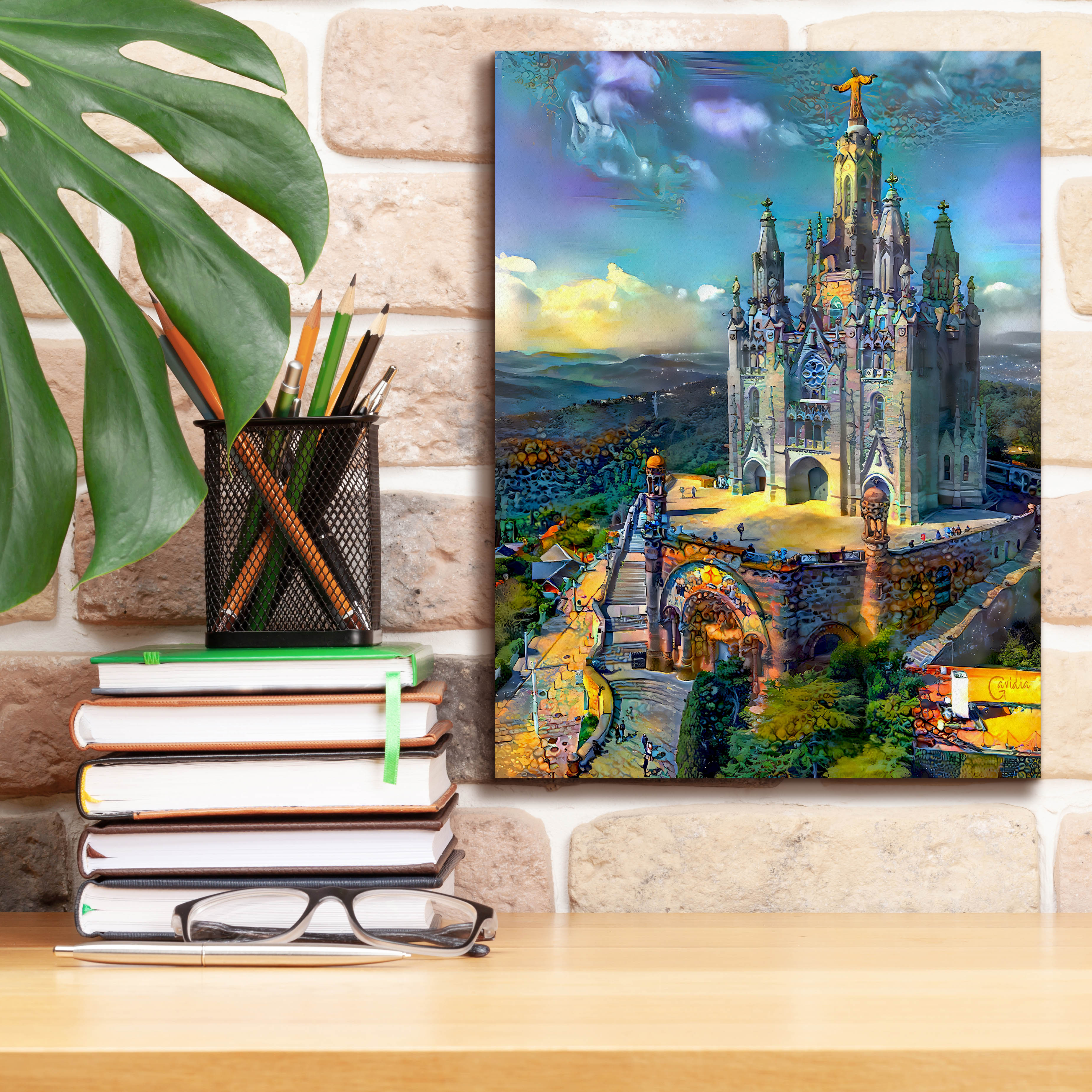 'Barcelona Spain Tibidabo Church' by Pedro Gavidia, Canvas Wall Art,12 x 16