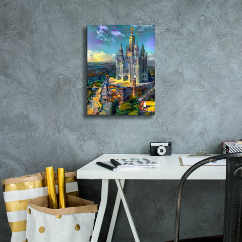 Image of 'Barcelona Spain Tibidabo Church' by Pedro Gavidia, Canvas Wall Art,12 x 16