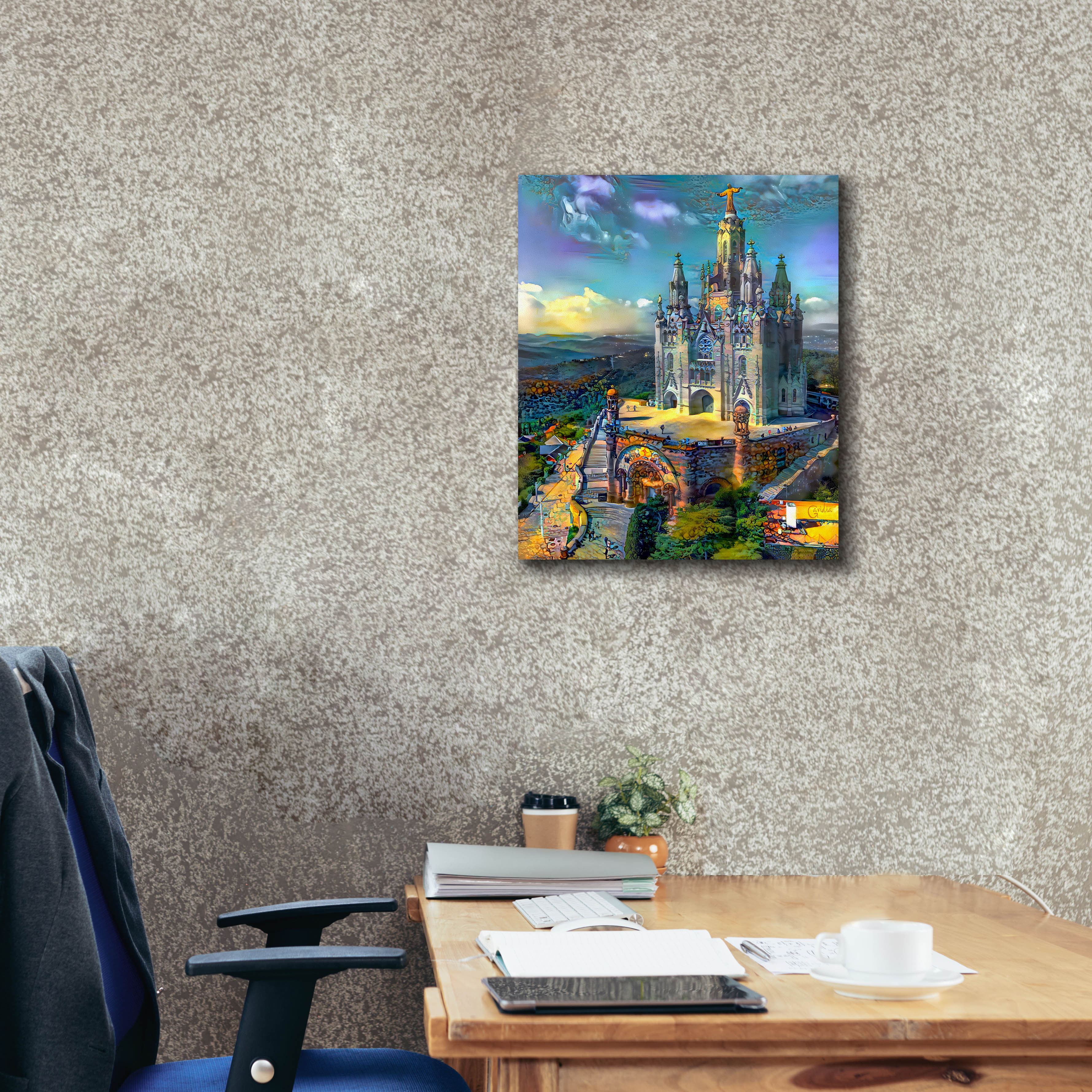 'Barcelona Spain Tibidabo Church' by Pedro Gavidia, Canvas Wall Art,20 x 24