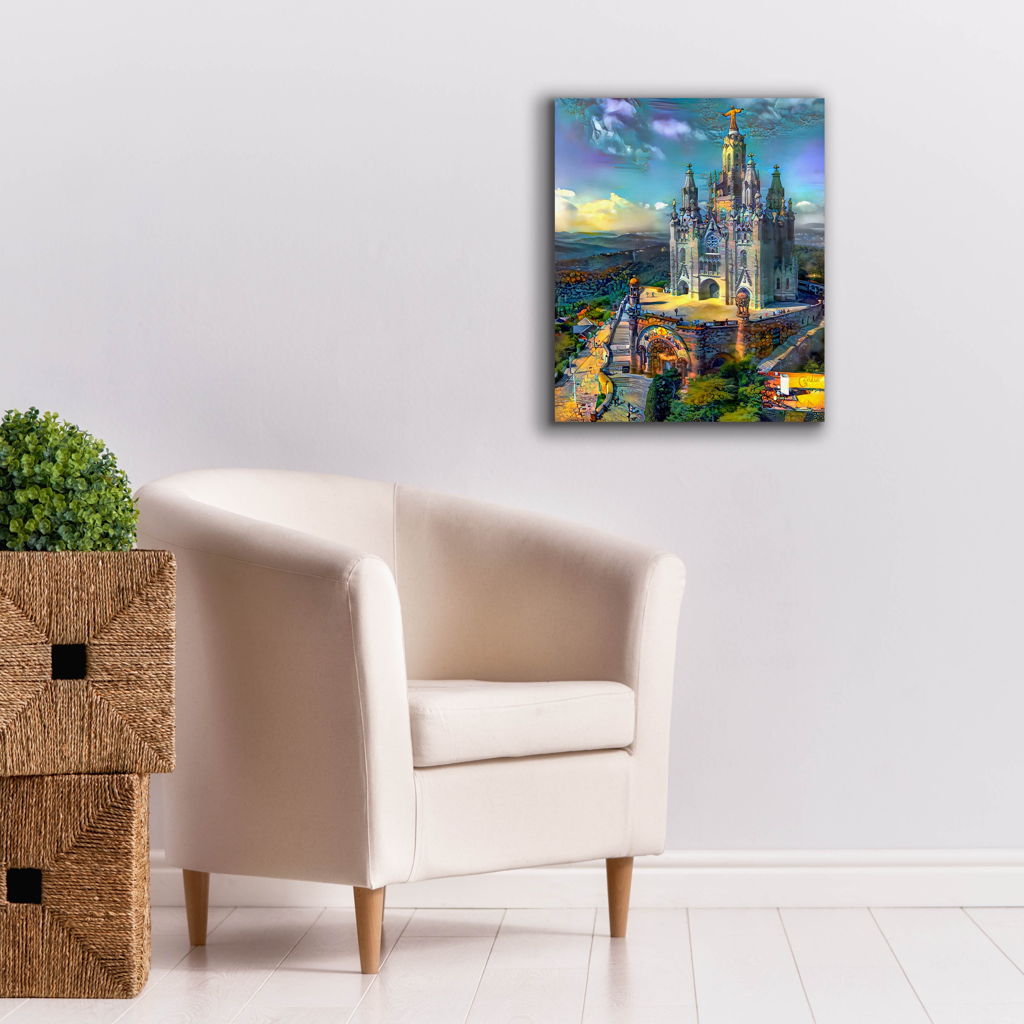 'Barcelona Spain Tibidabo Church' by Pedro Gavidia, Canvas Wall Art,20 x 24