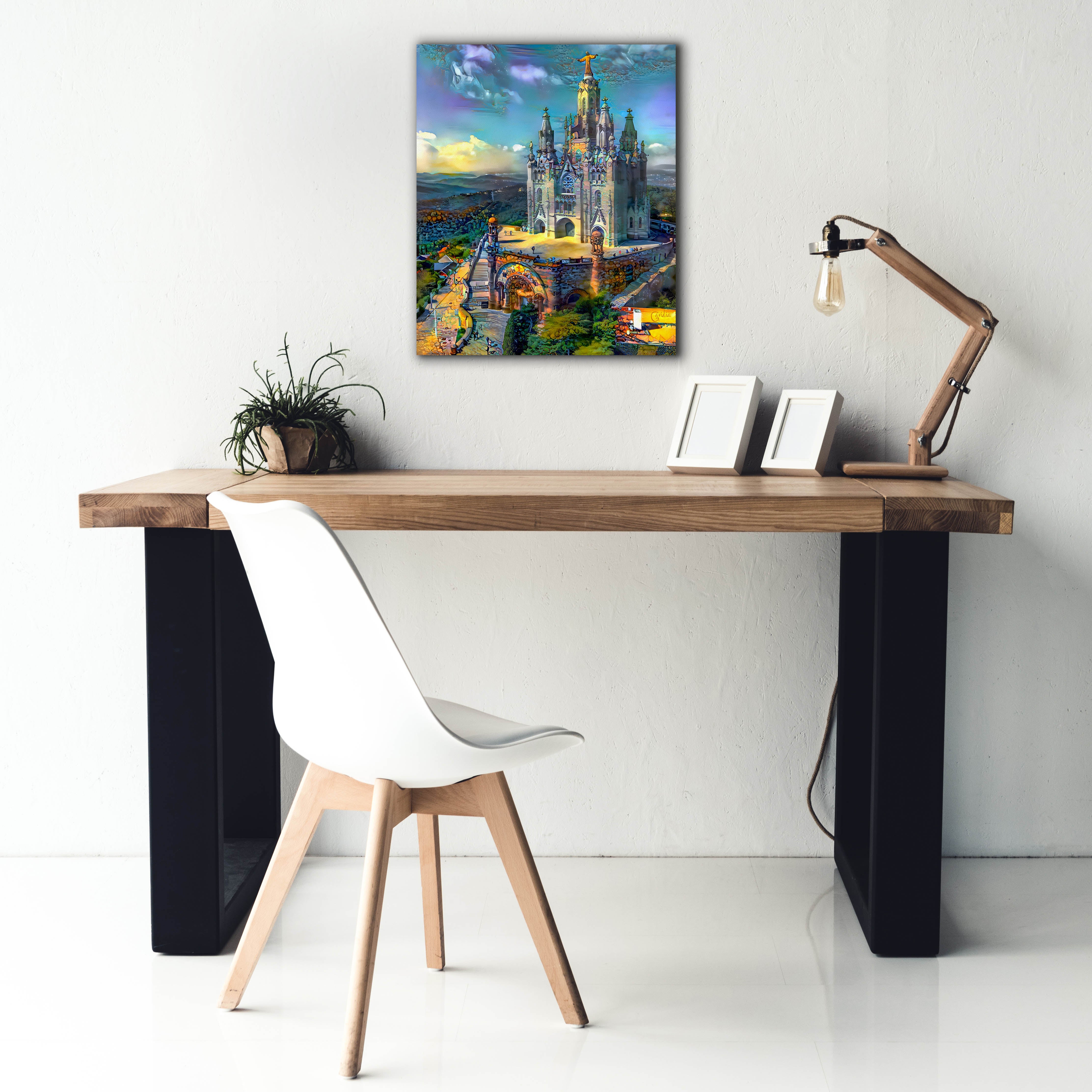 'Barcelona Spain Tibidabo Church' by Pedro Gavidia, Canvas Wall Art,20 x 24