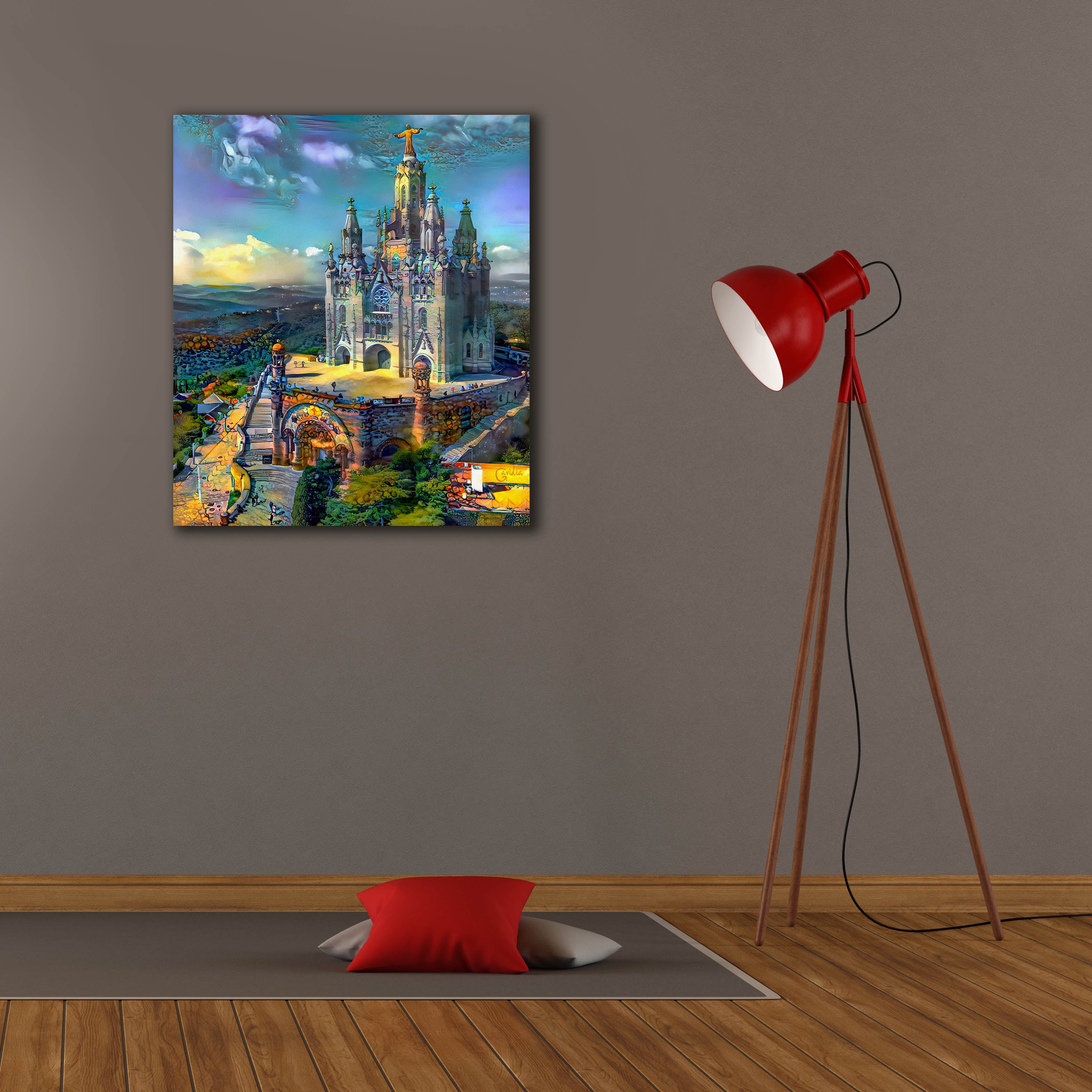 'Barcelona Spain Tibidabo Church' by Pedro Gavidia, Canvas Wall Art,26 x 30