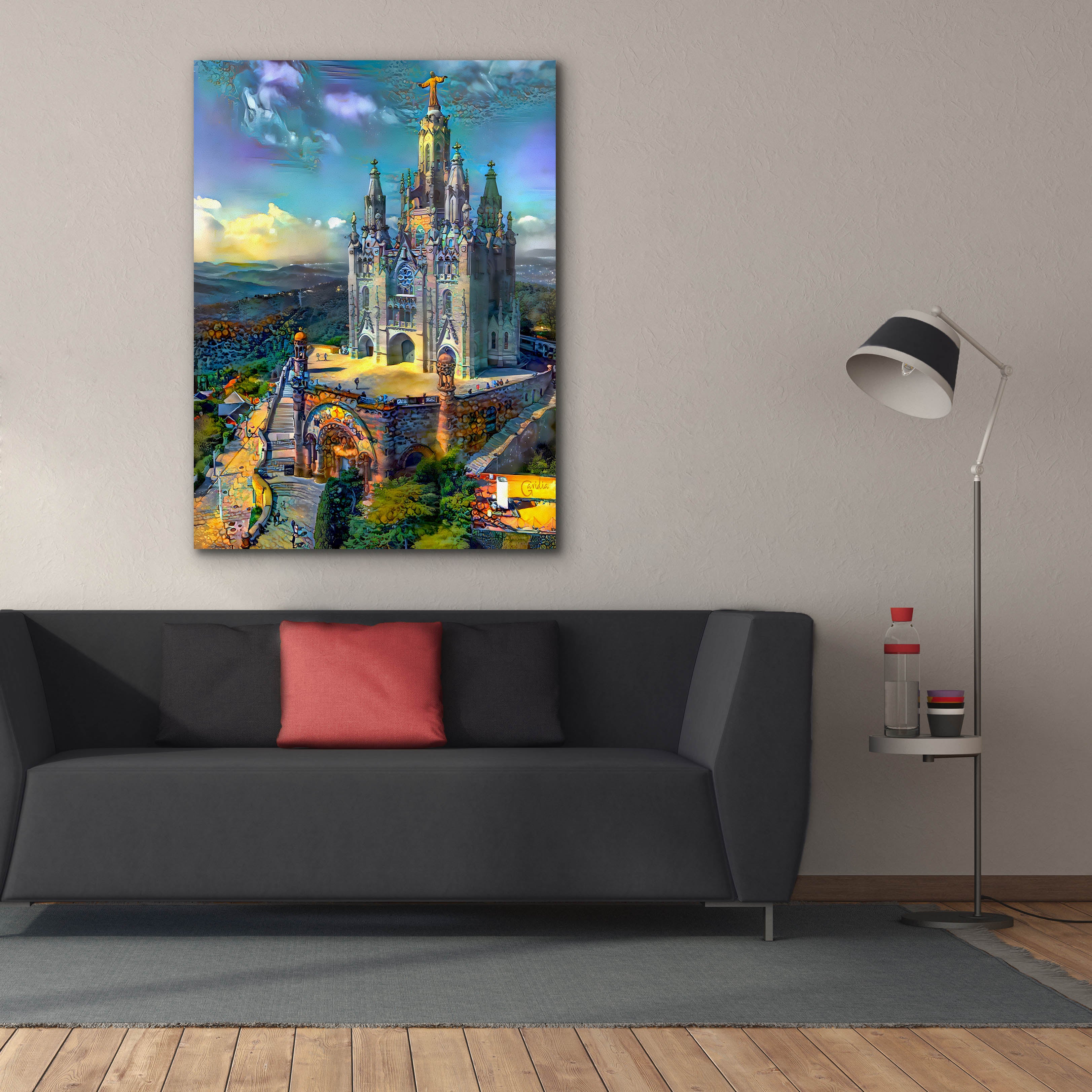 'Barcelona Spain Tibidabo Church' by Pedro Gavidia, Canvas Wall Art,40 x 54