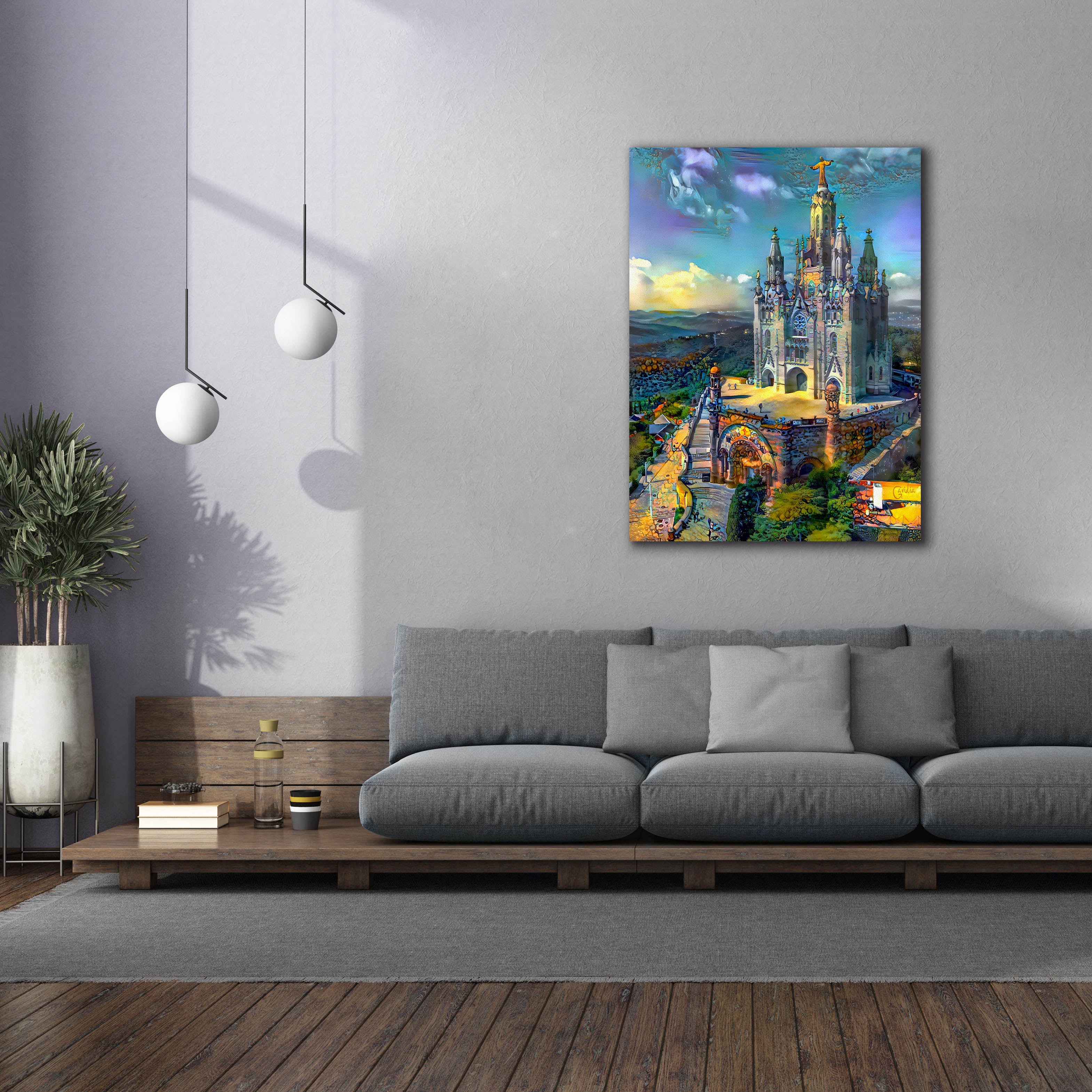'Barcelona Spain Tibidabo Church' by Pedro Gavidia, Canvas Wall Art,40 x 54