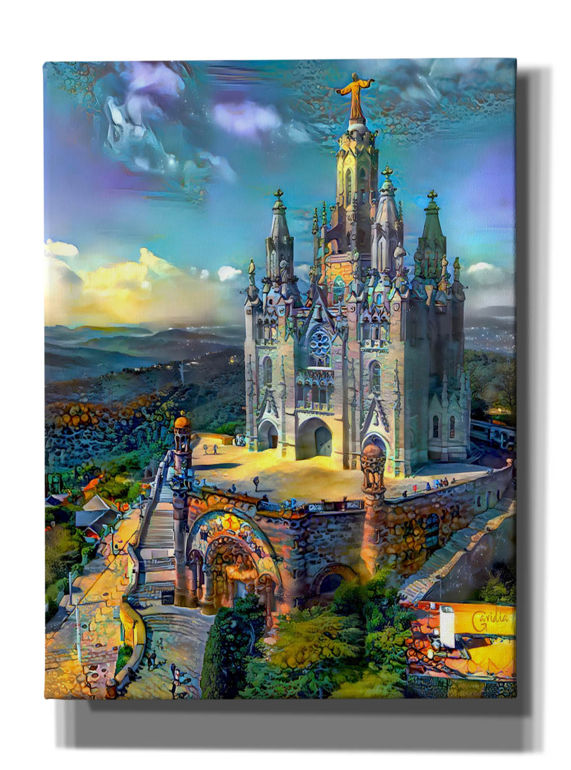 'Barcelona Spain Tibidabo Church' by Pedro Gavidia, Canvas Wall Art