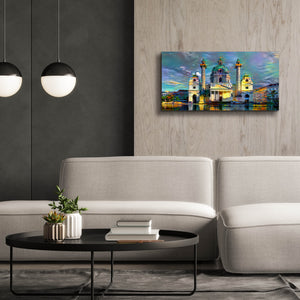 'Vienna Austria Karlskirche' by Pedro Gavidia, Canvas Wall Art,40 x 20