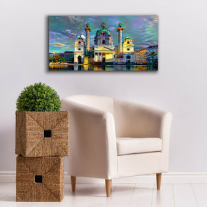 'Vienna Austria Karlskirche' by Pedro Gavidia, Canvas Wall Art,40 x 20