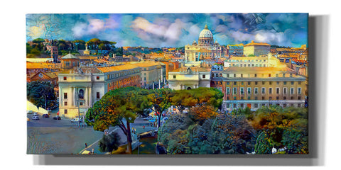Image of 'Vaticano San Pedro from San Angelo' by Pedro Gavidia, Canvas Wall Art