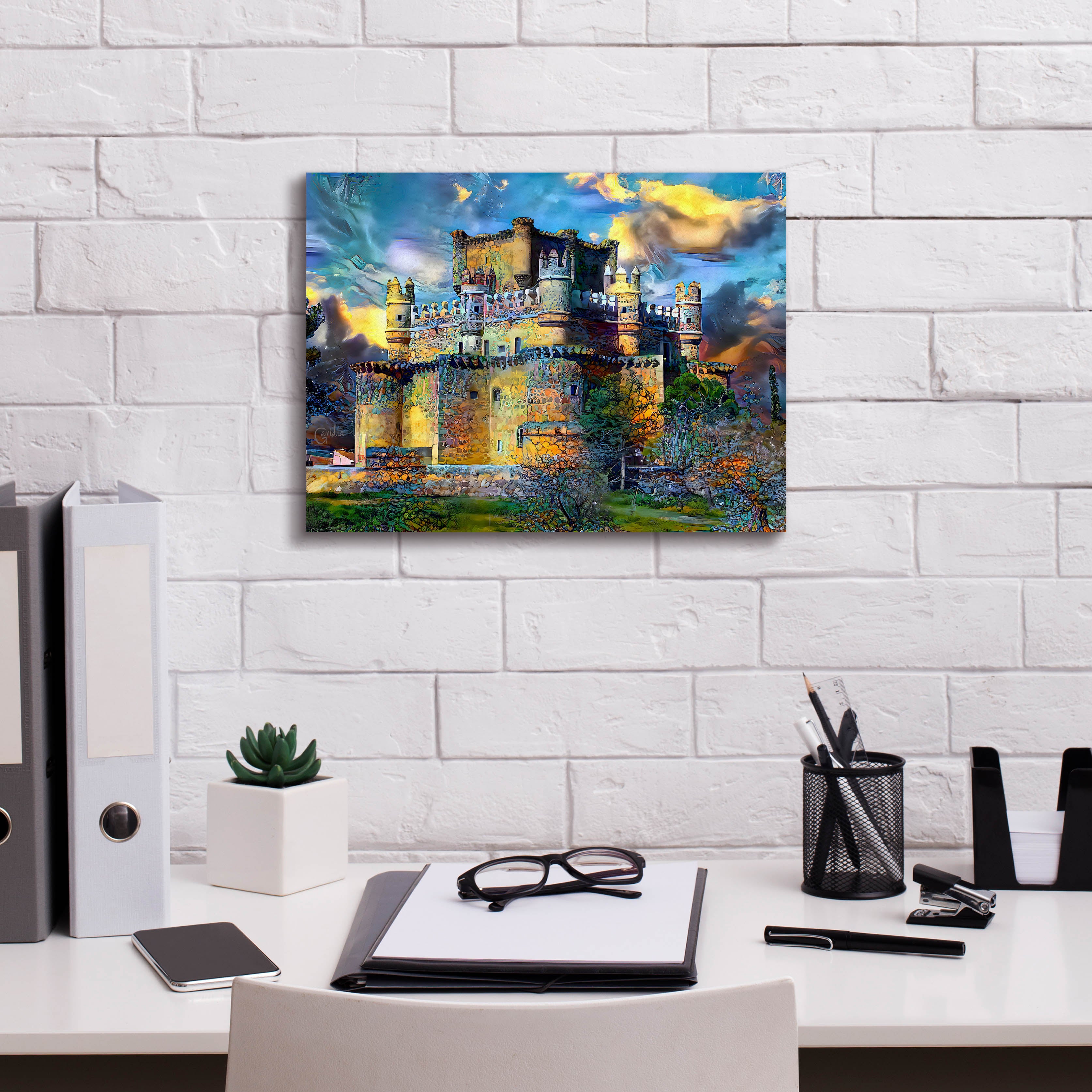 'Toledo Spain Guadamur Castle' by Pedro Gavidia, Canvas Wall Art,16 x 12