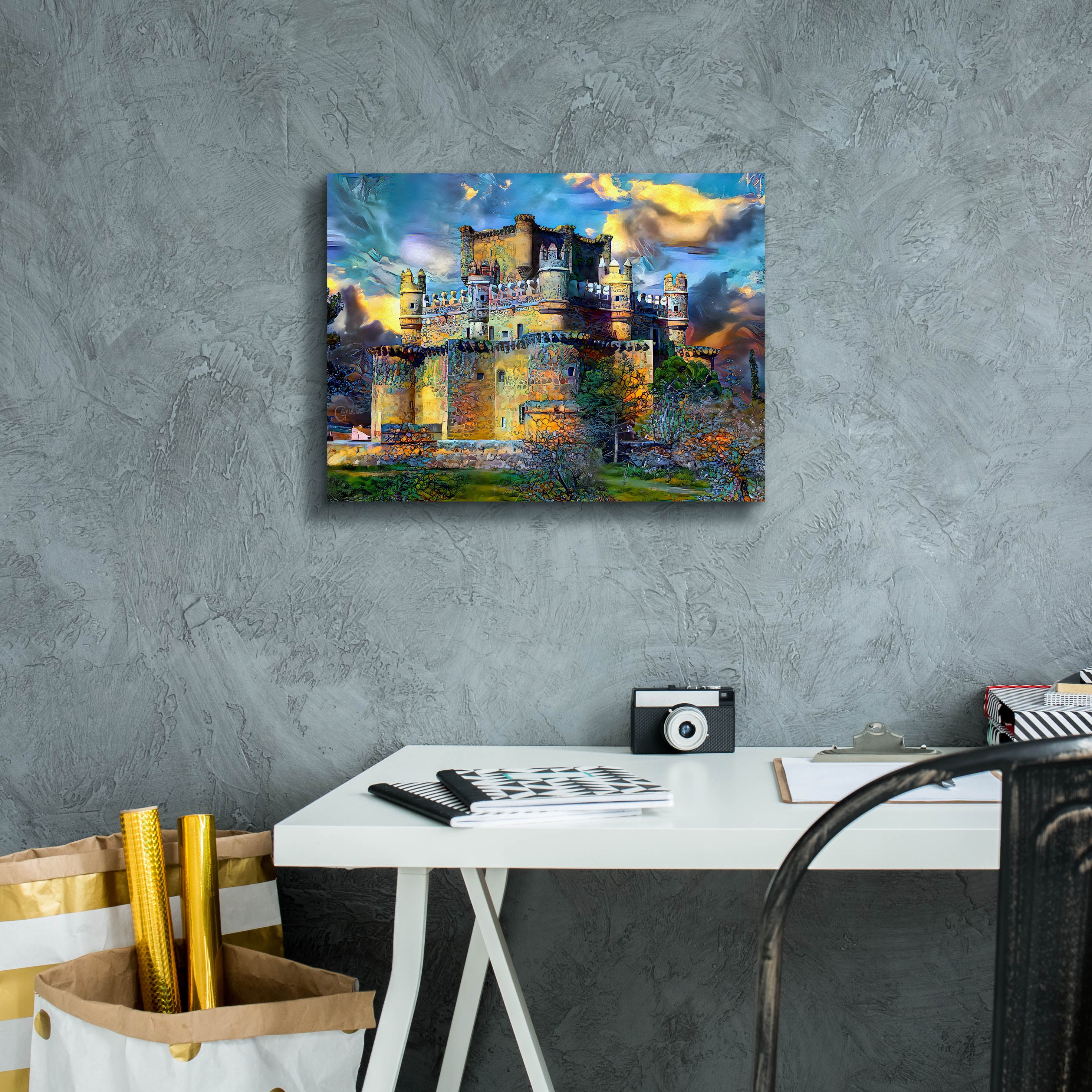 'Toledo Spain Guadamur Castle' by Pedro Gavidia, Canvas Wall Art,16 x 12