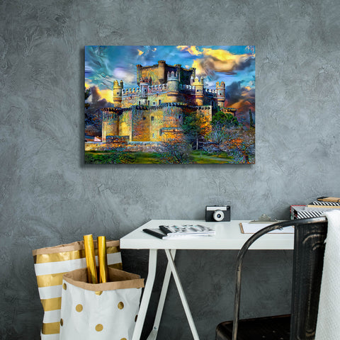 Image of 'Toledo Spain Guadamur Castle' by Pedro Gavidia, Canvas Wall Art,26 x 18