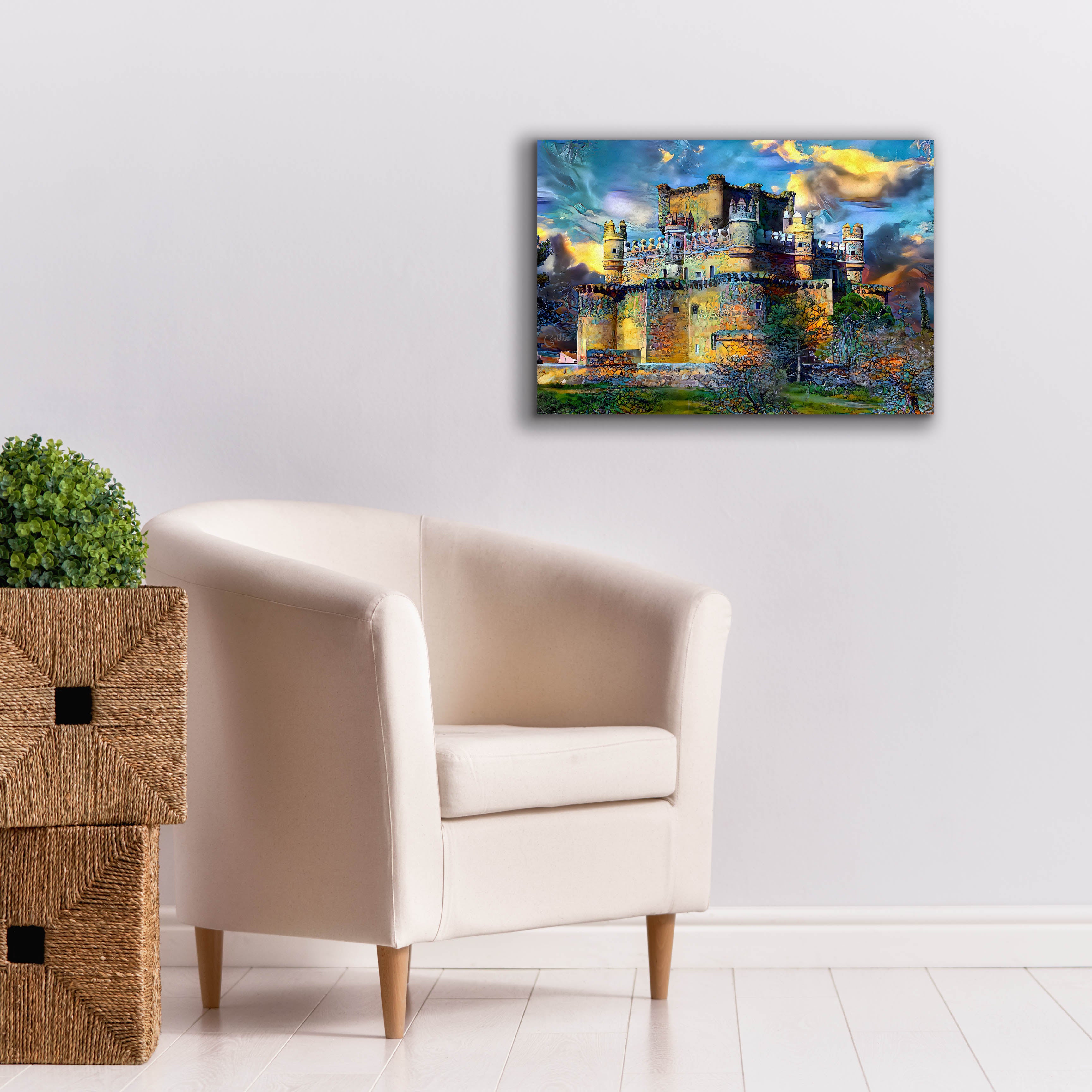 'Toledo Spain Guadamur Castle' by Pedro Gavidia, Canvas Wall Art,26 x 18