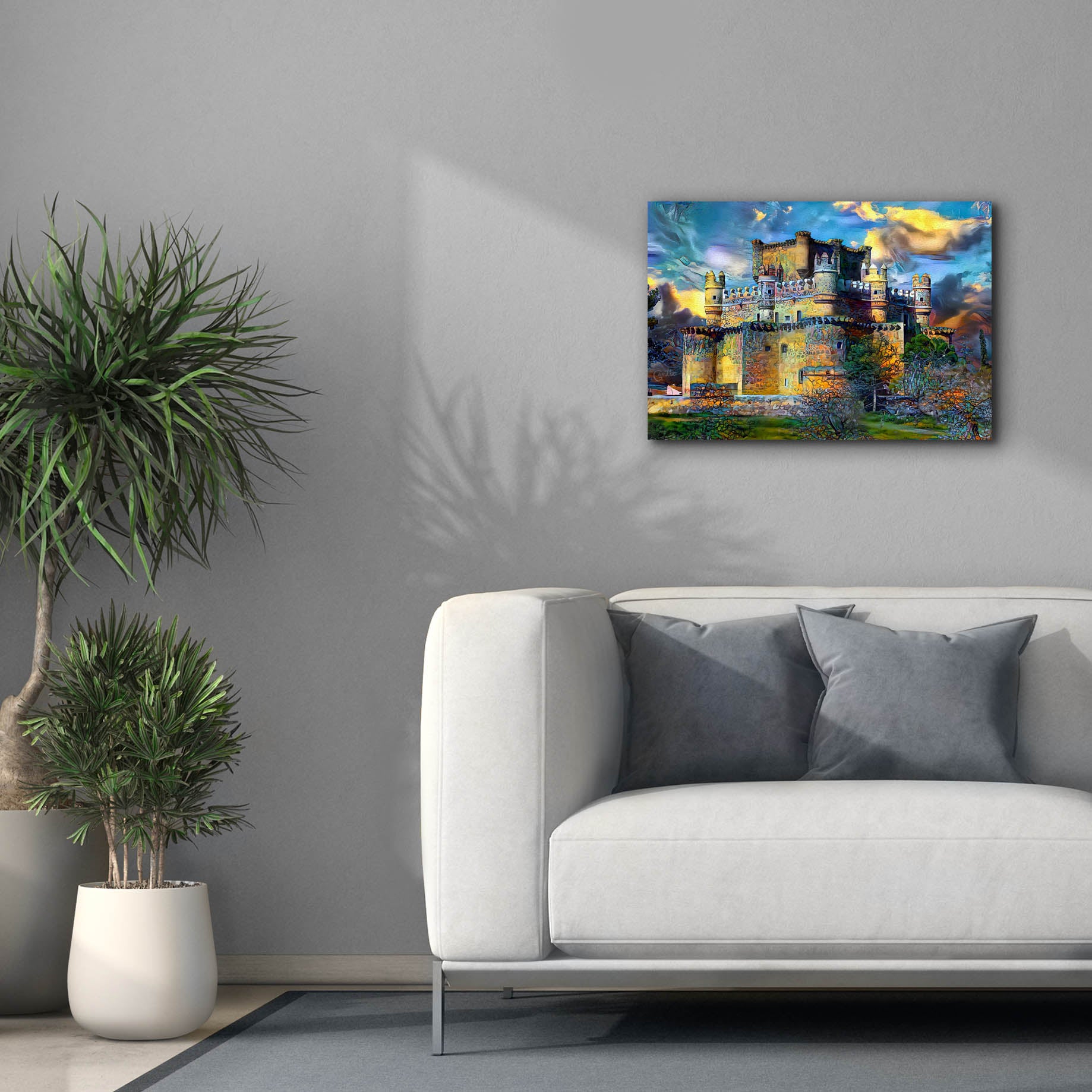 'Toledo Spain Guadamur Castle' by Pedro Gavidia, Canvas Wall Art,26 x 18