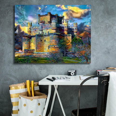 Image of 'Toledo Spain Guadamur Castle' by Pedro Gavidia, Canvas Wall Art,34 x 26