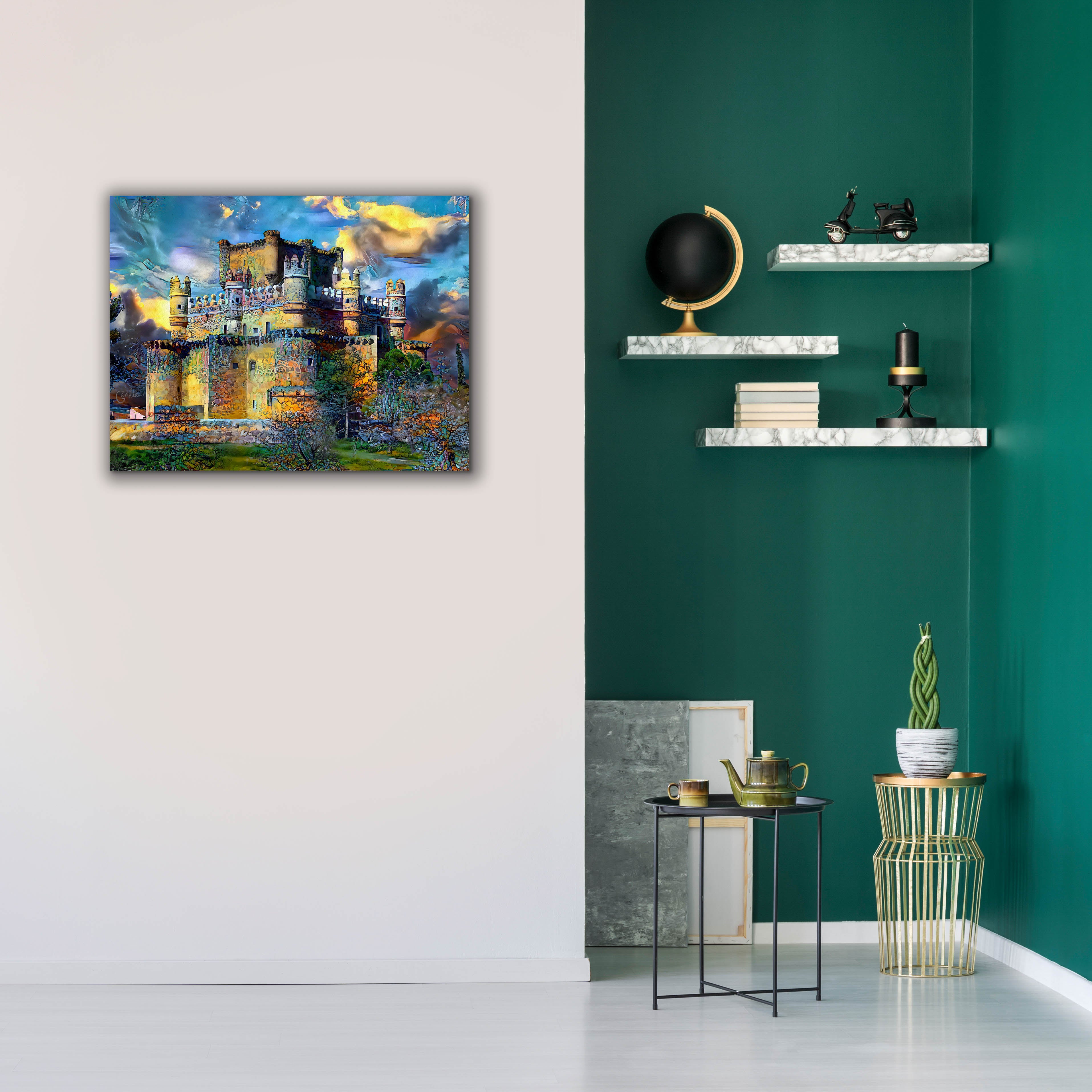 'Toledo Spain Guadamur Castle' by Pedro Gavidia, Canvas Wall Art,34 x 26