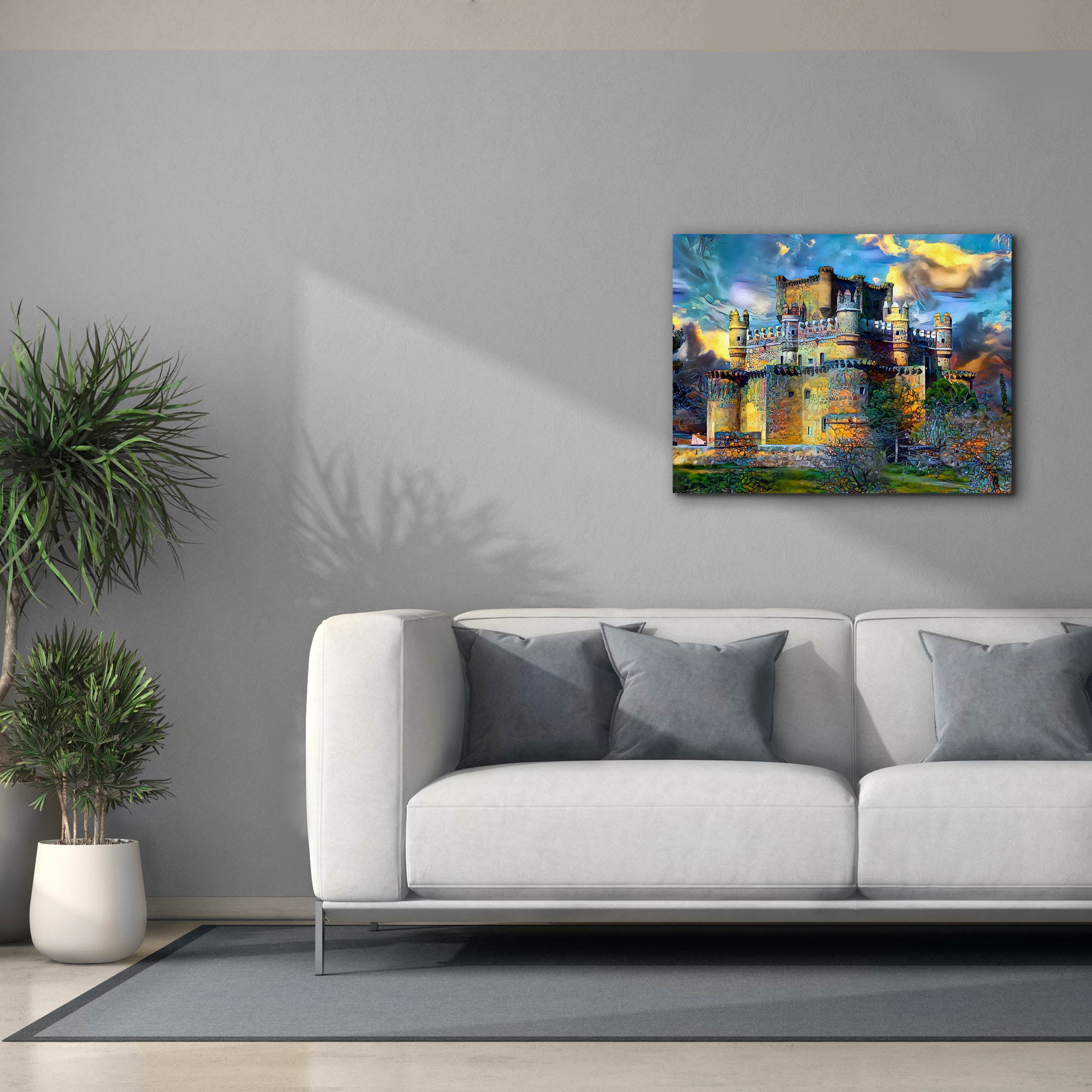 'Toledo Spain Guadamur Castle' by Pedro Gavidia, Canvas Wall Art,34 x 26