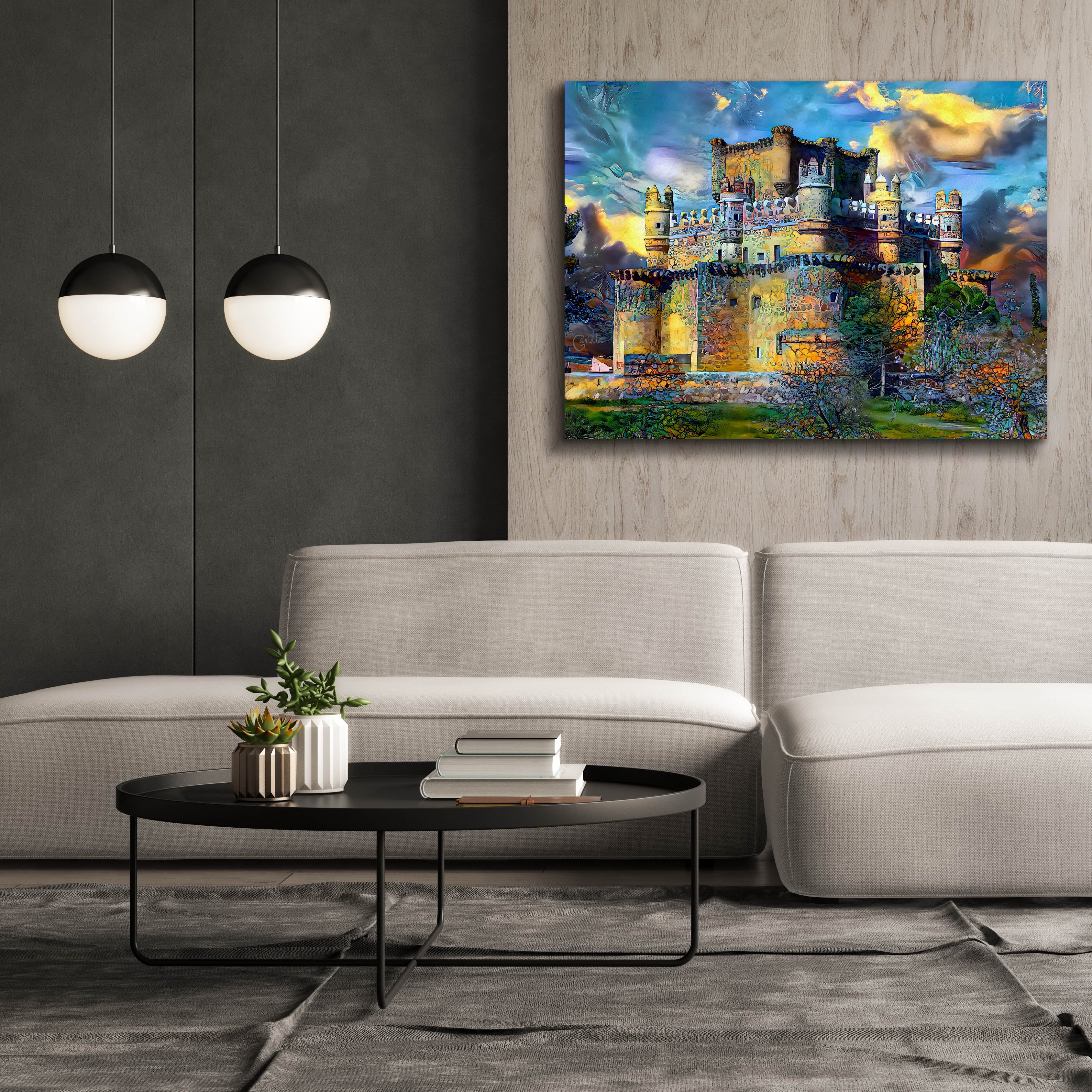 'Toledo Spain Guadamur Castle' by Pedro Gavidia, Canvas Wall Art,54 x 40