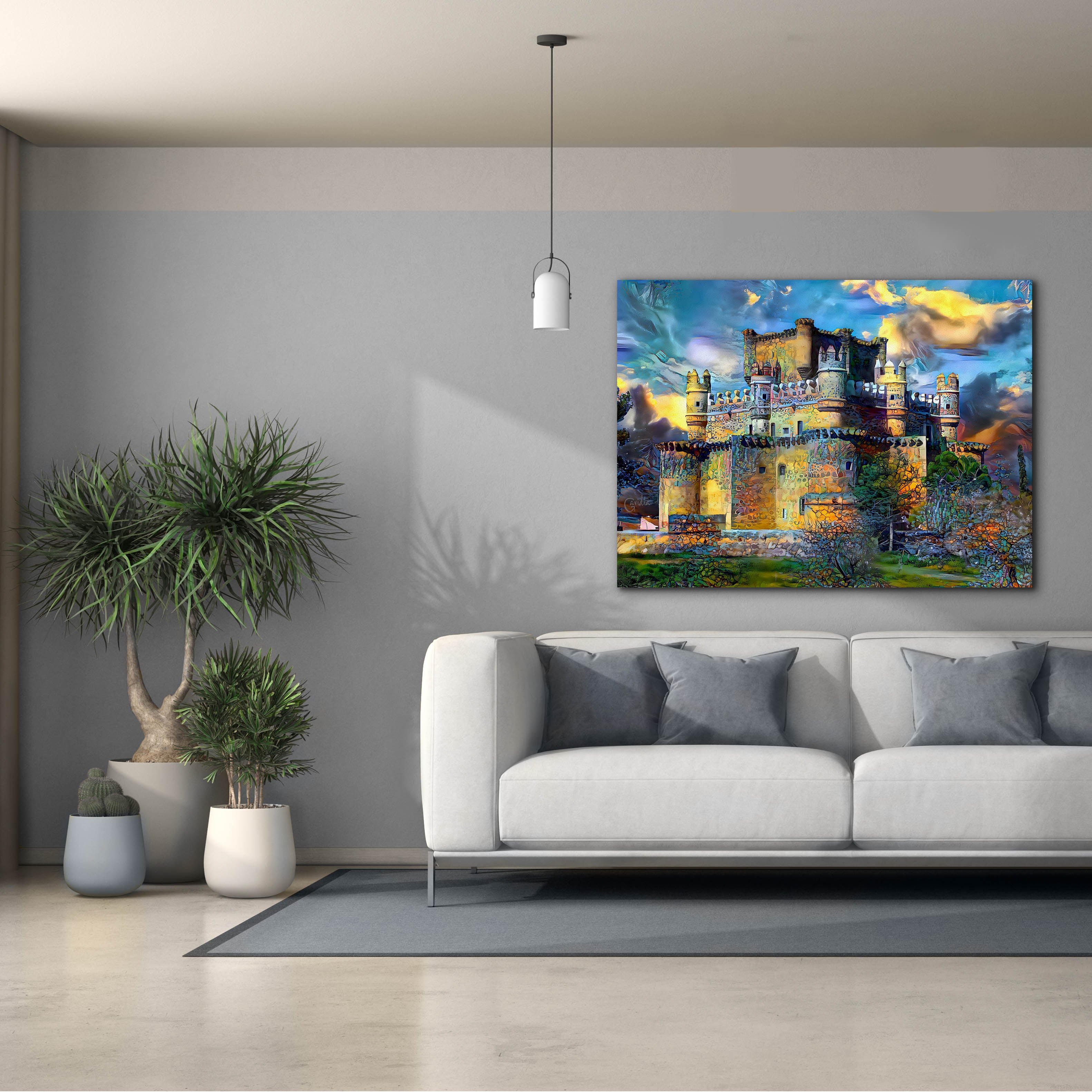 'Toledo Spain Guadamur Castle' by Pedro Gavidia, Canvas Wall Art,54 x 40