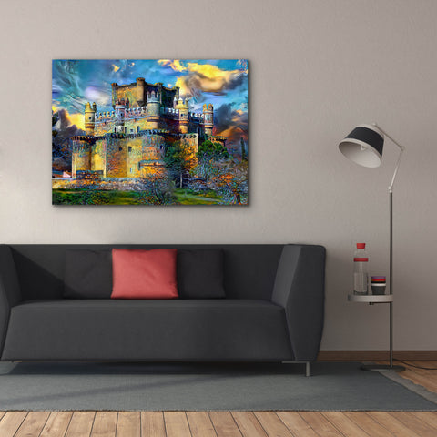 Image of 'Toledo Spain Guadamur Castle' by Pedro Gavidia, Canvas Wall Art,54 x 40
