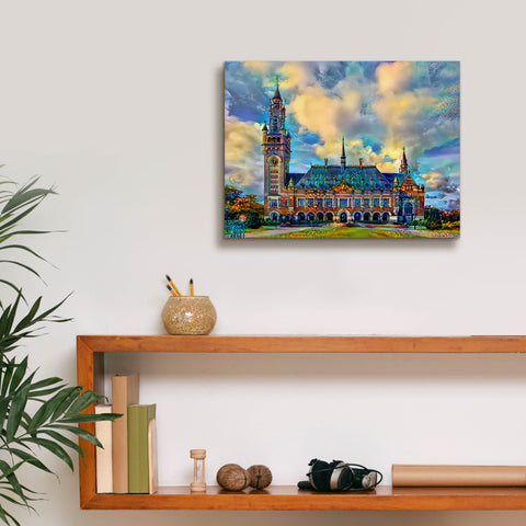 Image of 'The Hague Netherlands Peace Palace' by Pedro Gavidia, Canvas Wall Art,16 x 12