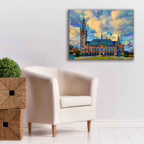 Image of 'The Hague Netherlands Peace Palace' by Pedro Gavidia, Canvas Wall Art,34 x 26