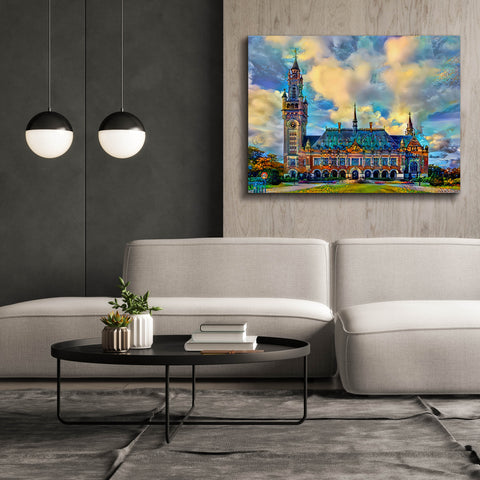 Image of 'The Hague Netherlands Peace Palace' by Pedro Gavidia, Canvas Wall Art,54 x 40