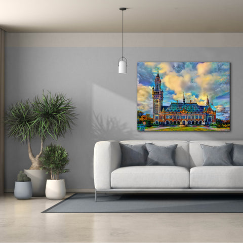 Image of 'The Hague Netherlands Peace Palace' by Pedro Gavidia, Canvas Wall Art,54 x 40