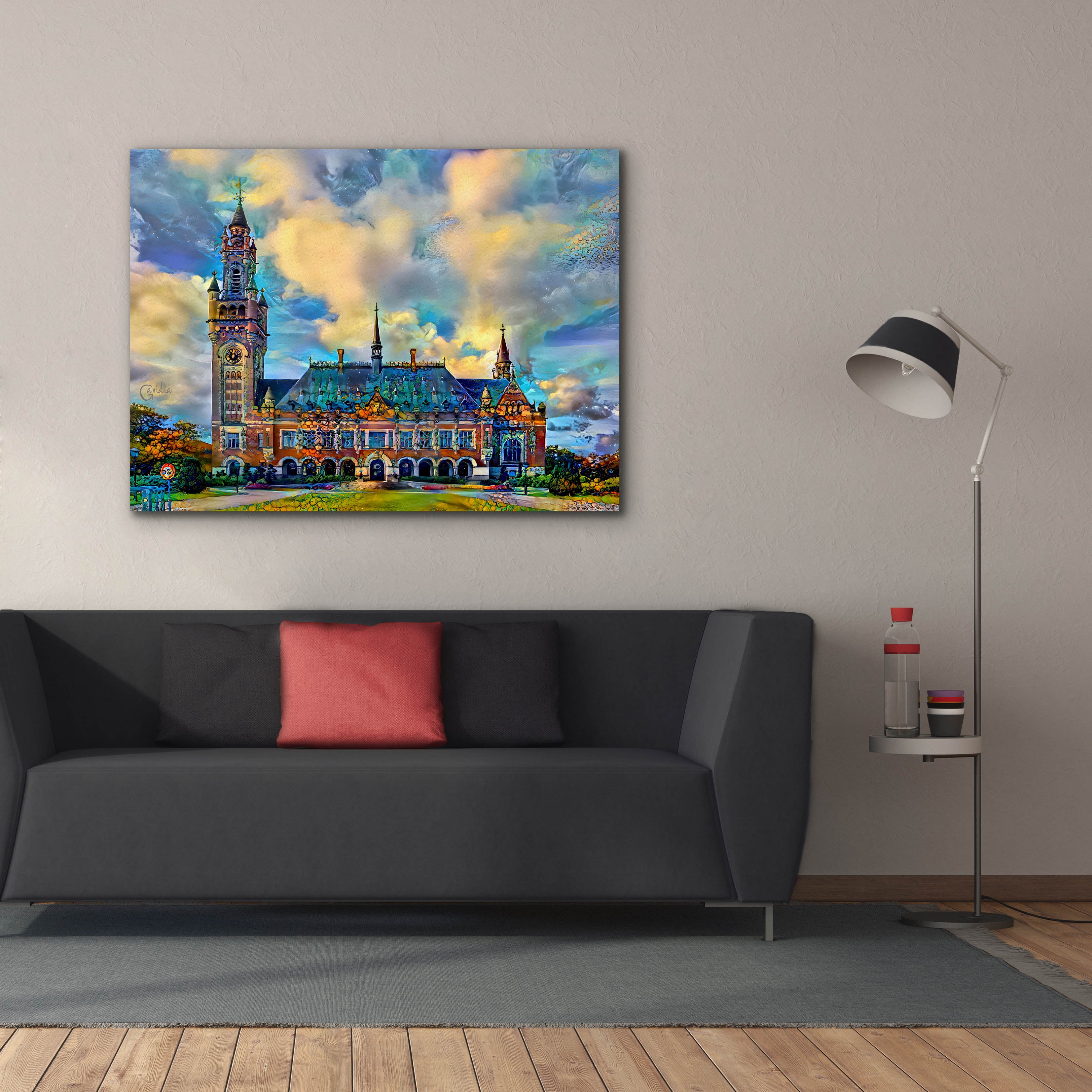 'The Hague Netherlands Peace Palace' by Pedro Gavidia, Canvas Wall Art,54 x 40