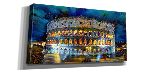 'Rome Italy Coliseo Night 2022' by Pedro Gavidia, Canvas Wall Art