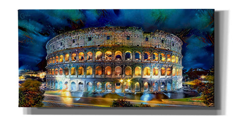 Image of 'Rome Italy Coliseo Night 2022' by Pedro Gavidia, Canvas Wall Art