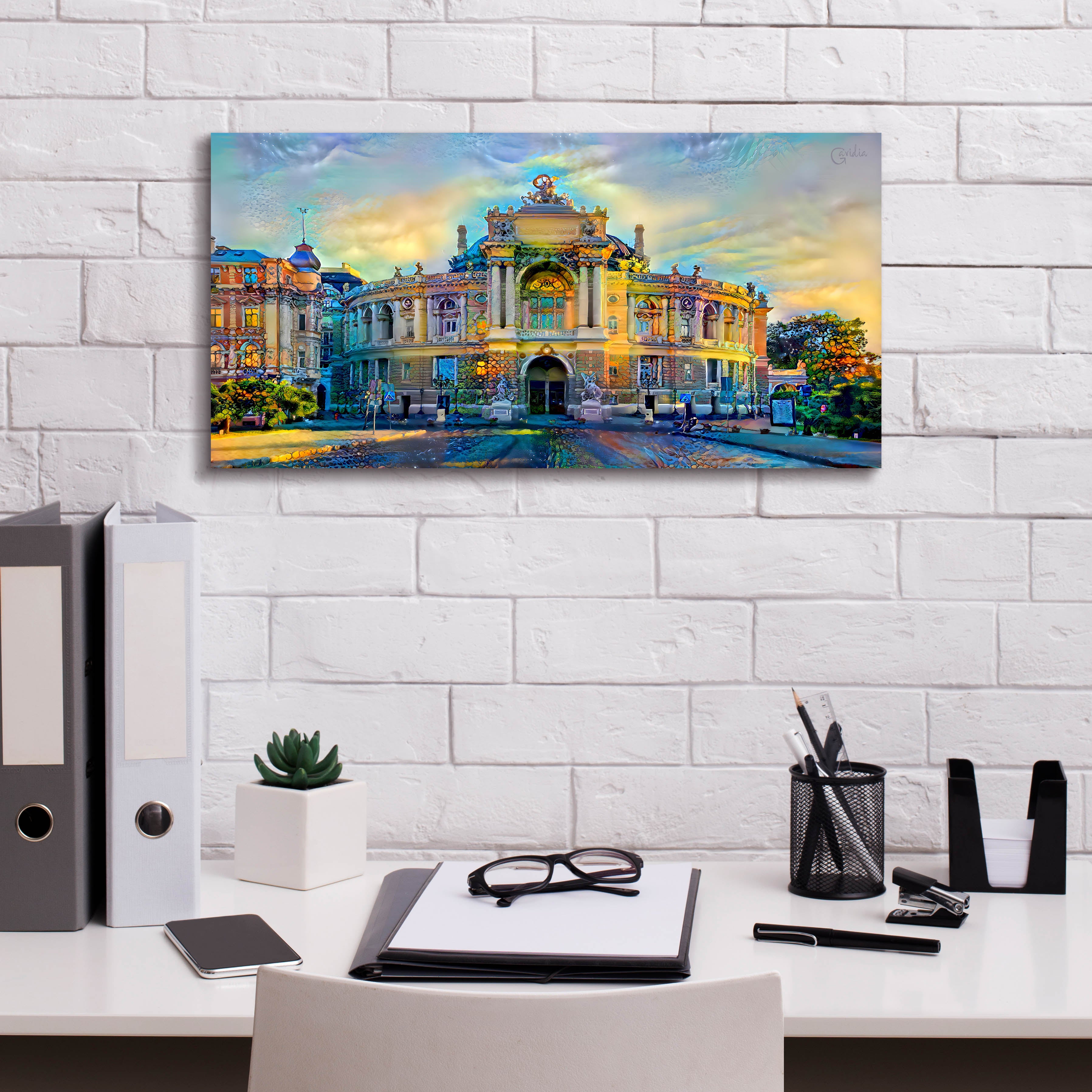 'Odessa Ukraine Opera and Ballet Theater' by Pedro Gavidia, Canvas Wall Art,24 x 12