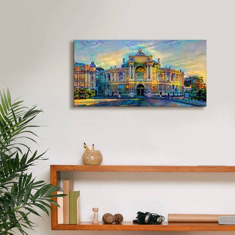 Image of 'Odessa Ukraine Opera and Ballet Theater' by Pedro Gavidia, Canvas Wall Art,24 x 12